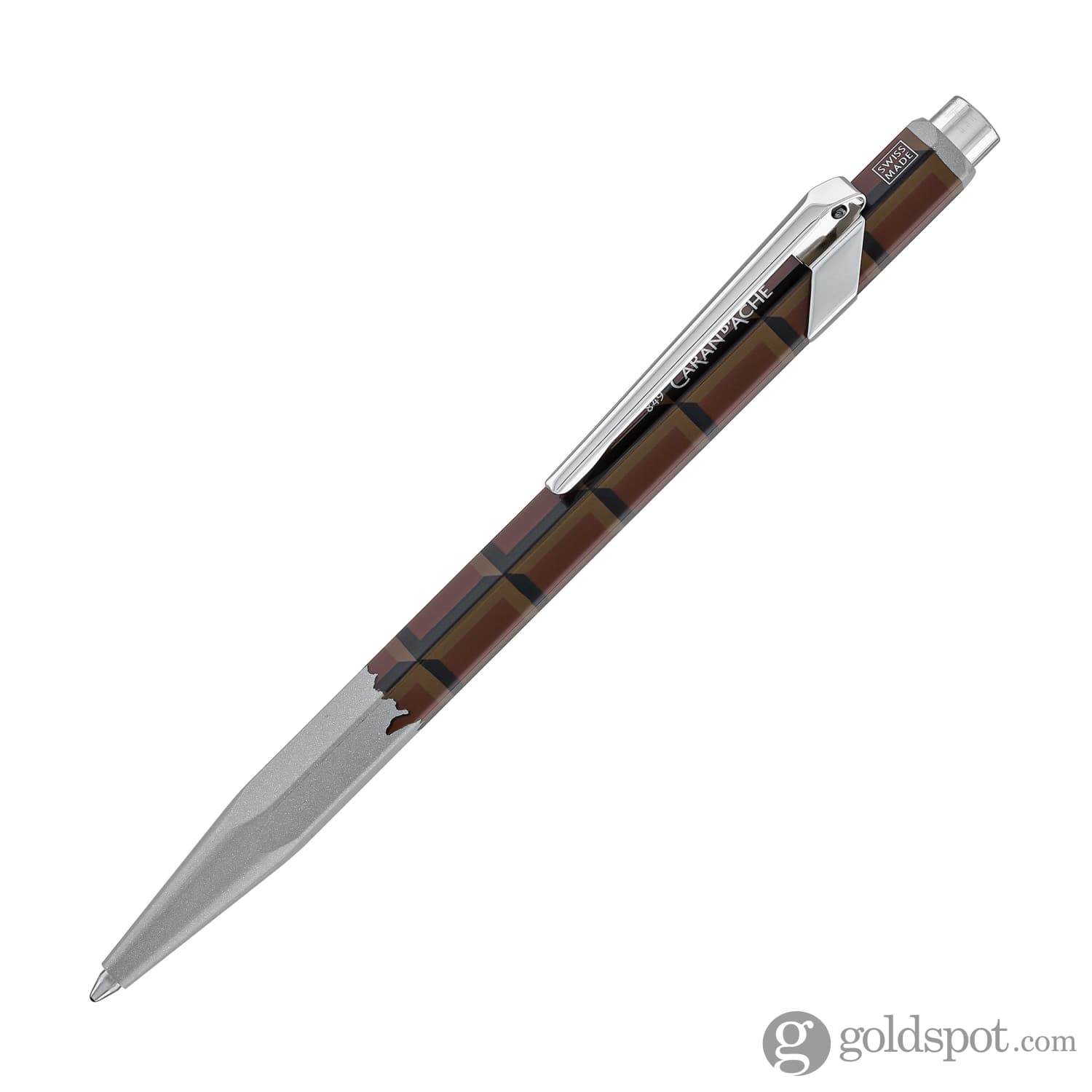 Premium Caran d'Ache 849 Swiss Made Ballpoint Pen - Chocolate Brown Barrel - Luxury Writing Instrument for Office, Business Gifts & Everyday Use