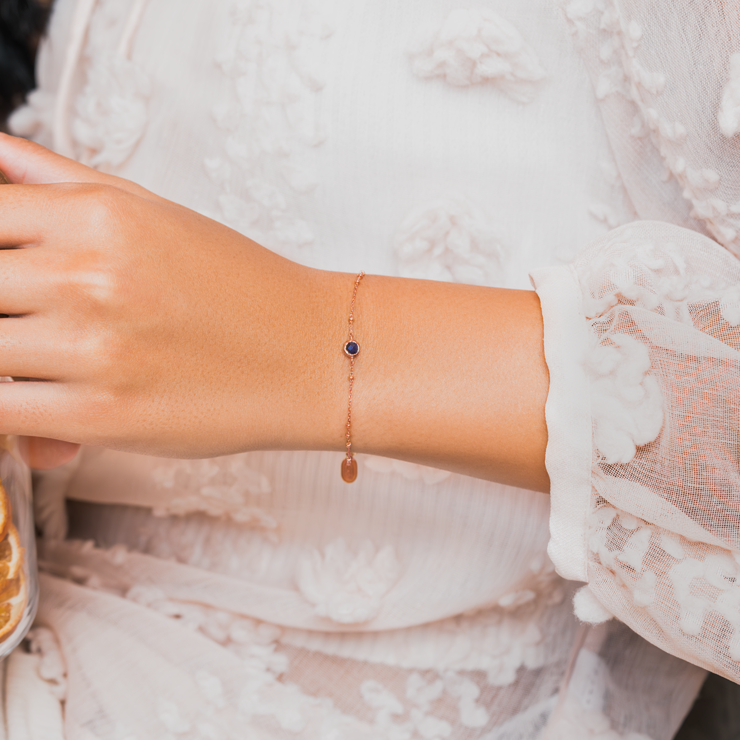 Rose Gold Birthstone Bracelet for Women - Personalized Zodiac Jewelry Gift for Birthday, Anniversary & Mother's Day | Elegant Stackable Bangle for Everyday Wear