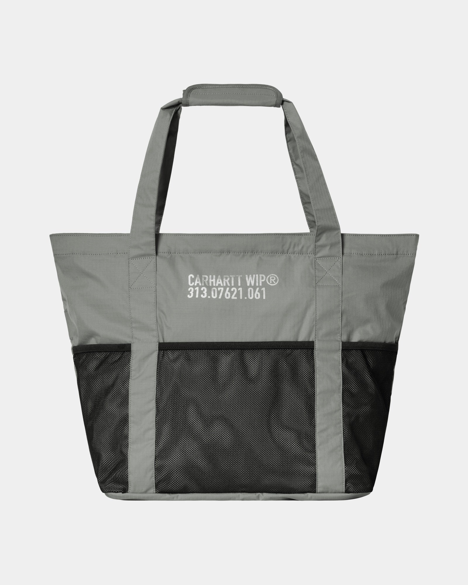 Lightweight Packable Travel Bag - Waterproof & Foldable, Smoke Green with Reflective Strips for Outdoor Adventures, Hiking, and Camping Trips
