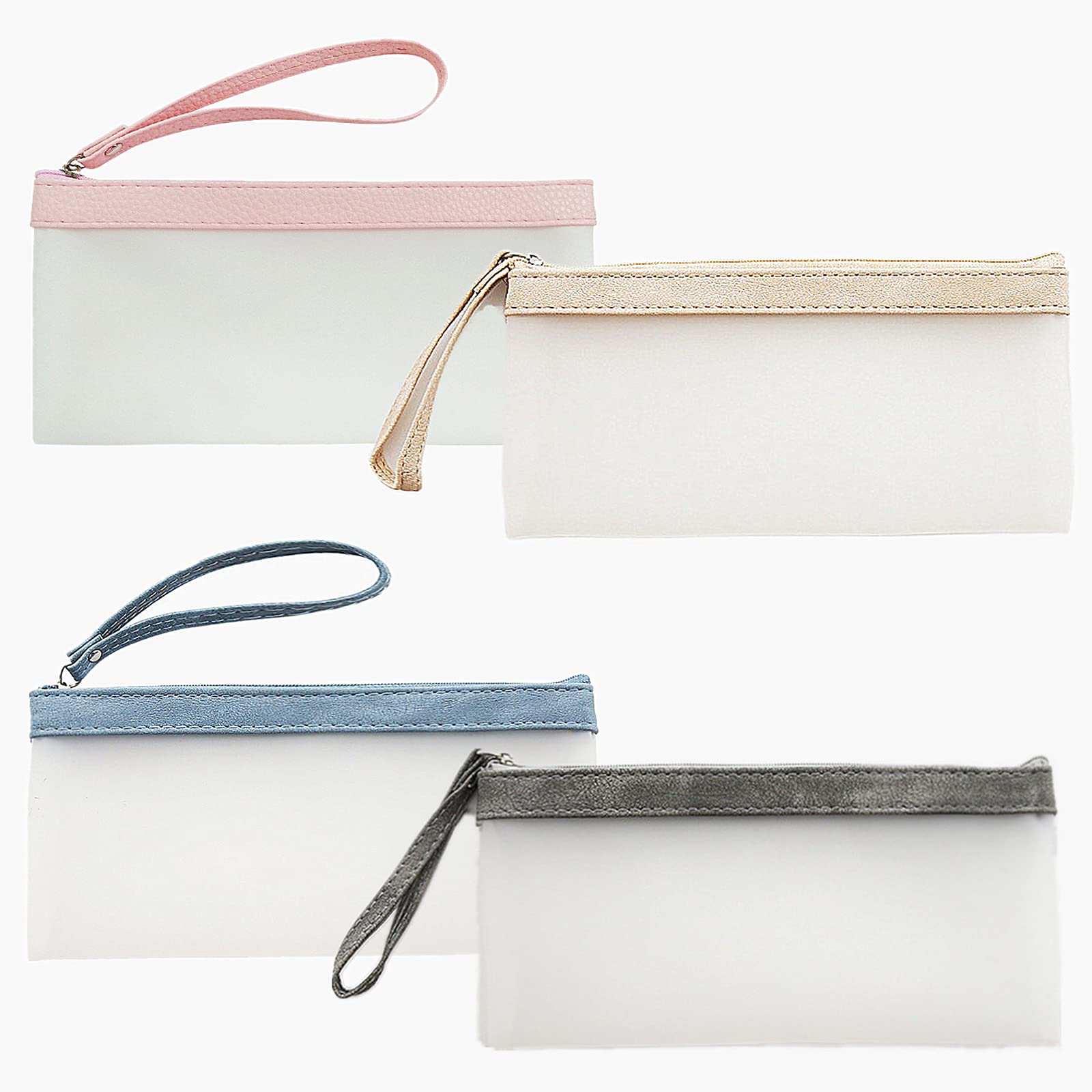 4-Piece Clear Zipper Pencil Case Set - Large Capacity Multipurpose Pouch for School, Office & Travel - Perfect for Cosmetics, Stationery & Essentials - Great Gift for Women, Men, Students & Kids (Ideal for Backpack Organization & Daily Use)