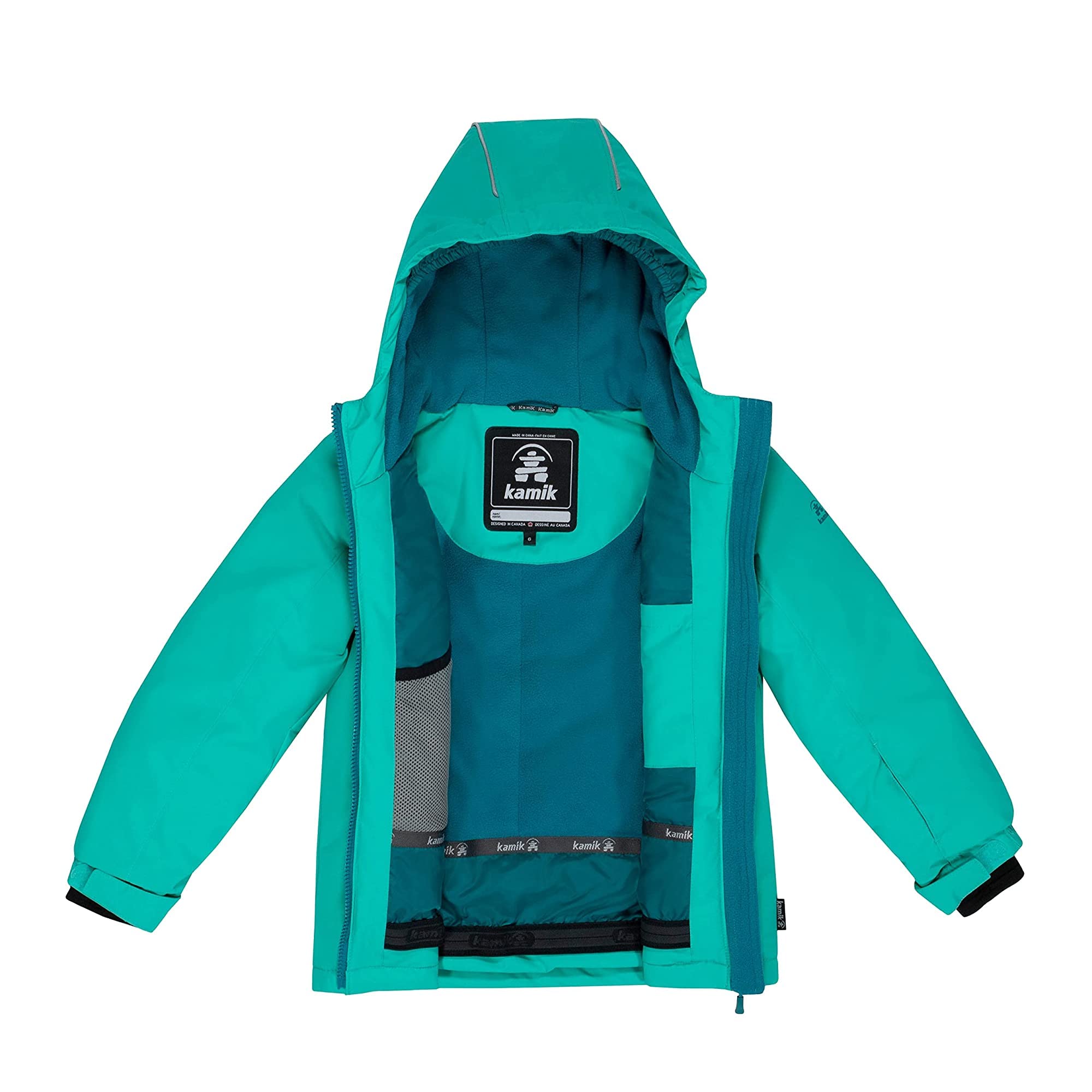 Kamik Girl's Amber Insulated Winter Jacket for Toddler & Kids - Waterproof Snow Coat for Cold Weather Play, School & Outdoor Activities