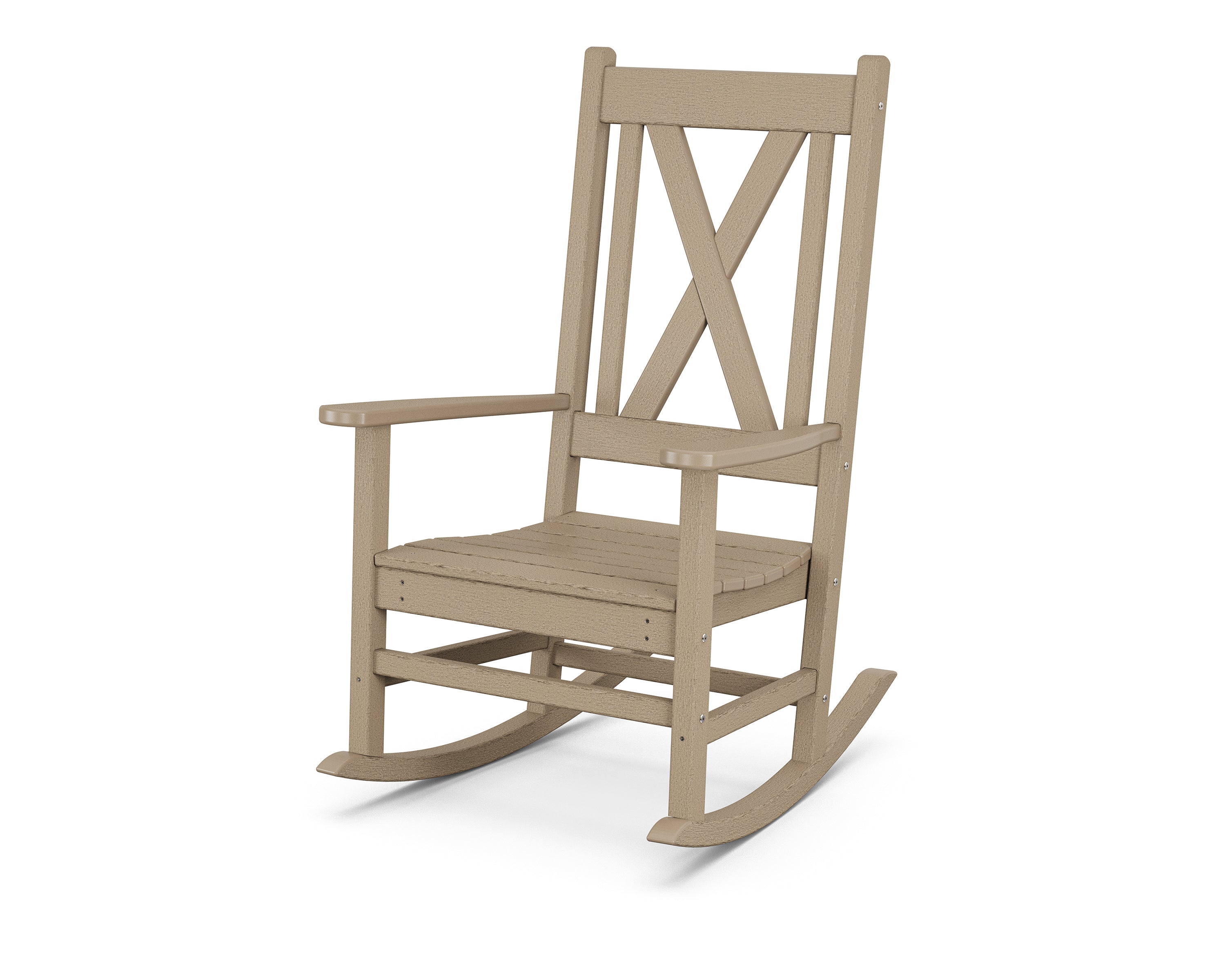 POLYWOOD Braxton All-Weather Porch Rocking Chair - Durable Outdoor Furniture for Patio, Deck & Garden Relaxation