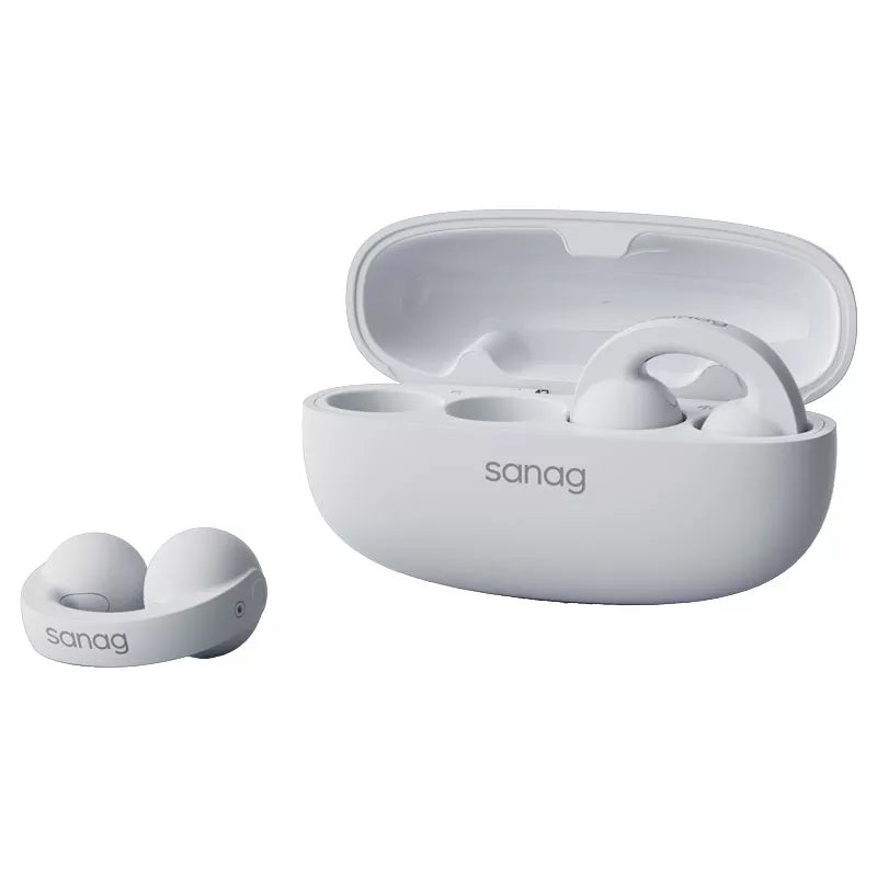 Sanag Z62S Wireless Bluetooth Headphones with Ear Clip - Open Ear Air Conduction Technology for Running, Cycling, Workouts & Outdoor Activities
