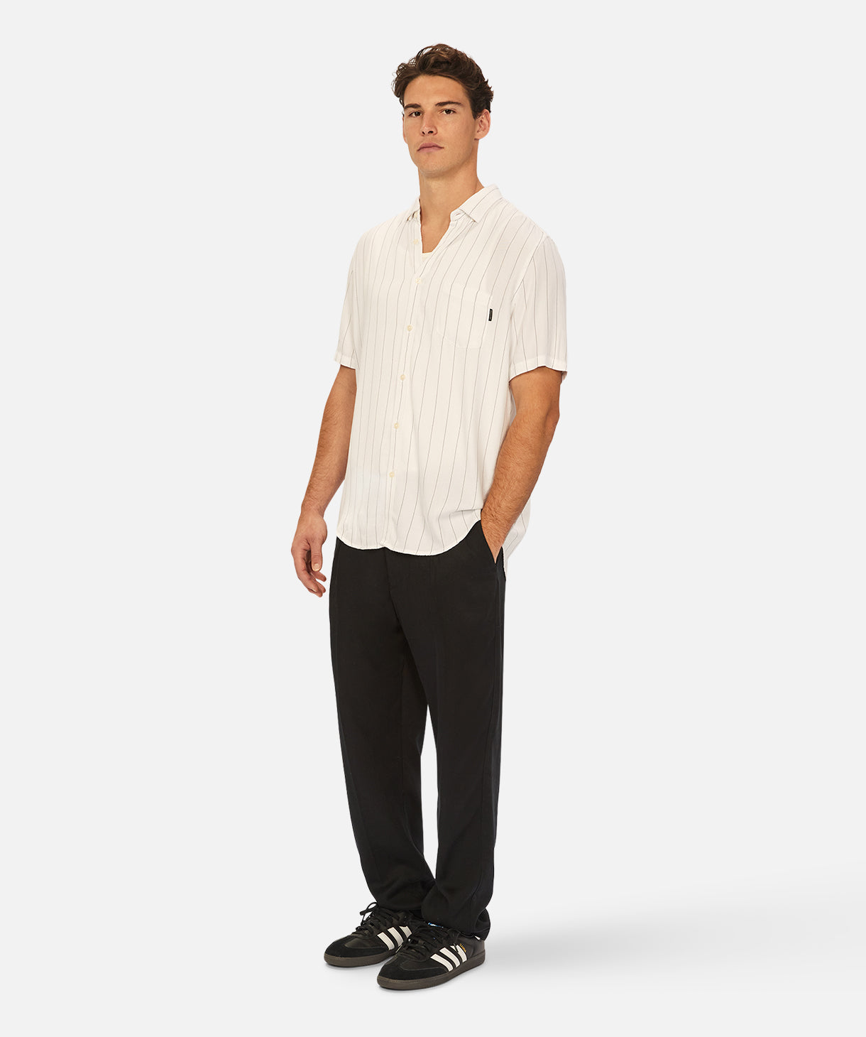 Torrera Short Sleeve Shirt for Men - Classic White & Black Casual Button Down Shirt | Perfect for Office, Summer Outfits & Casual Wear