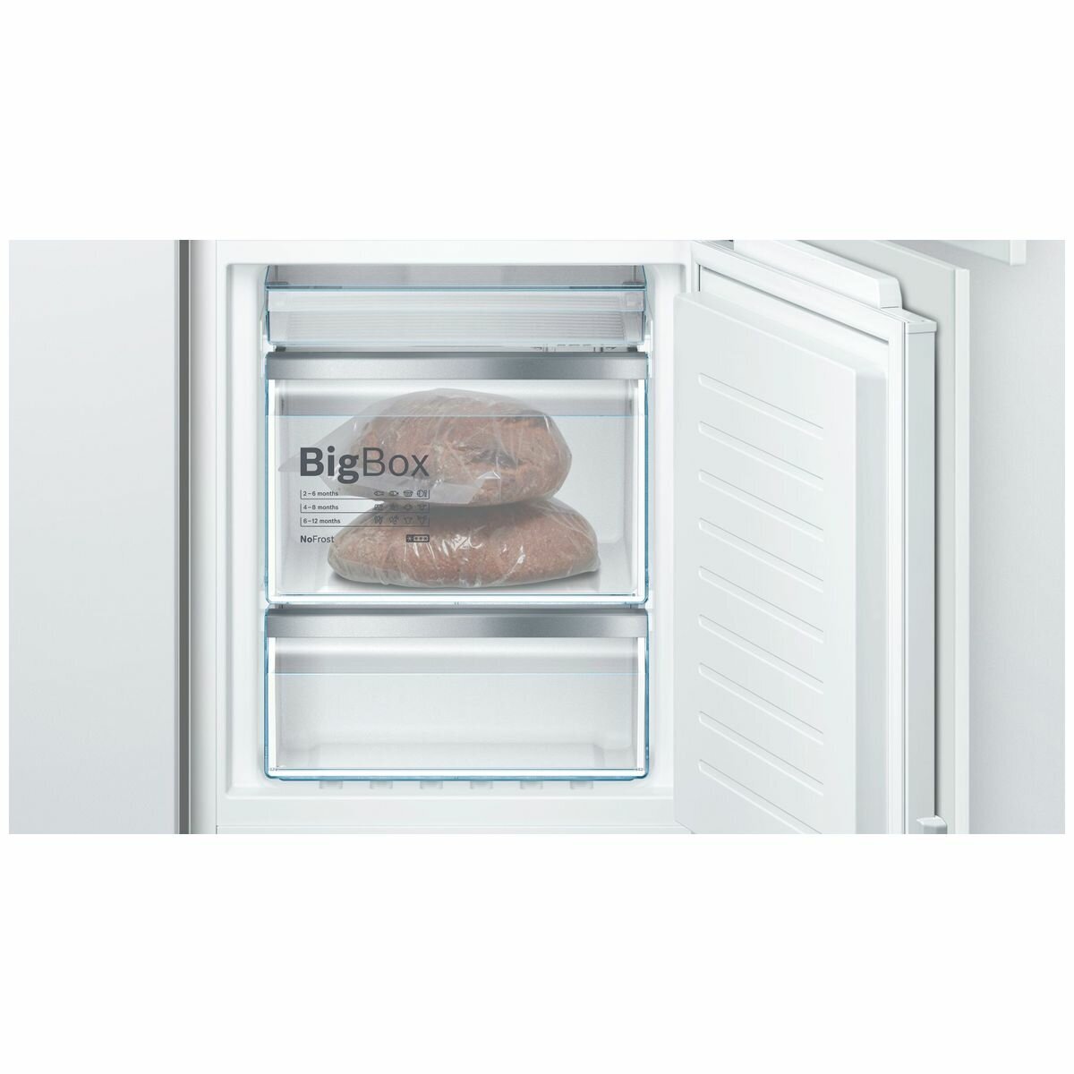 Bosch Series 6 254L Fully Integrated Bottom Mount Refrigerator KIN86AD30A - Energy Efficient French Door Fridge for Modern Kitchen & Open Plan Living Spaces