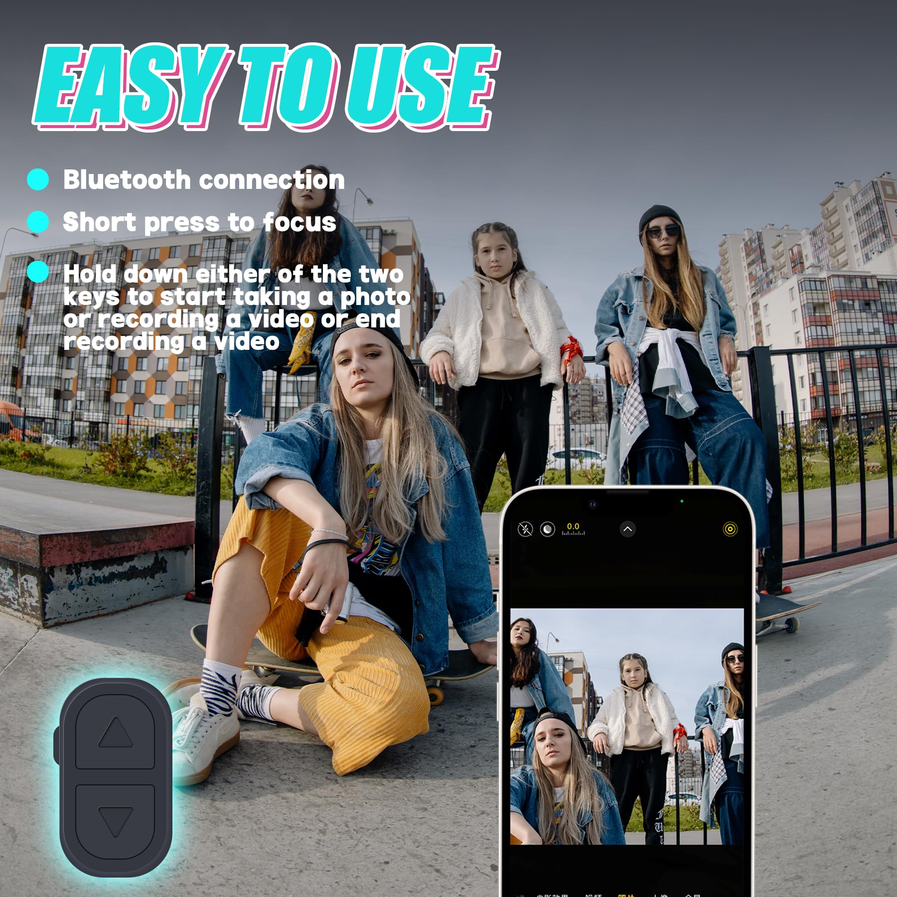 TikTok Viral Bluetooth Smart Scrolling Ring - Wireless Page Turner for Kindle/Books, Camera Shutter Remote & Selfie Button - Compatible with iPhone, iPad, Android - Perfect for Reading, Photography & Video Calls (Black)