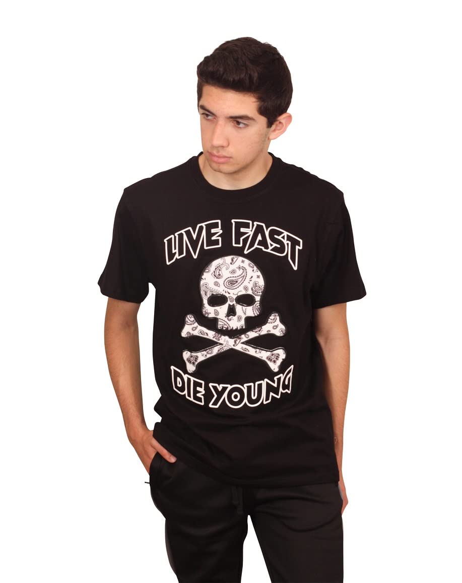 Rebel Minds Live Fast Die Young T-Shirt - Trendy Graphic Tee for Men & Women - Perfect for Concerts, Parties, and Casual Streetwear Fashion