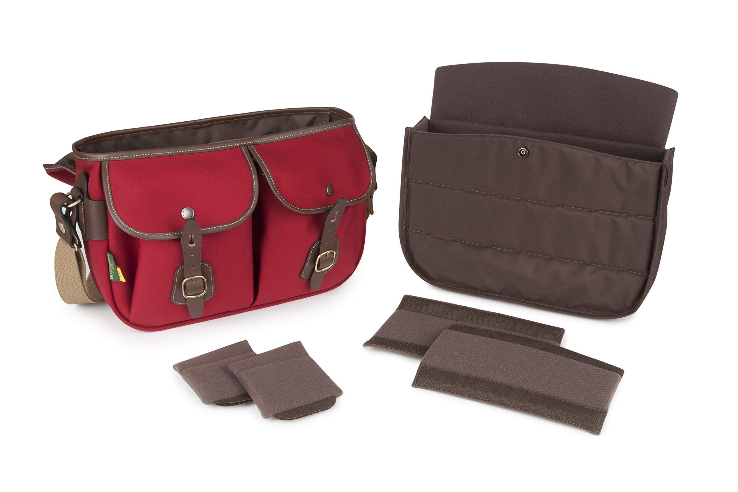 Billingham Hadley Pro 2020 Premium Camera Bag - Burgundy Canvas & Chocolate Leather - Waterproof DSLR/SLR/Mirrorless Camera Case for Photographers, Travel & Outdoor Shooting