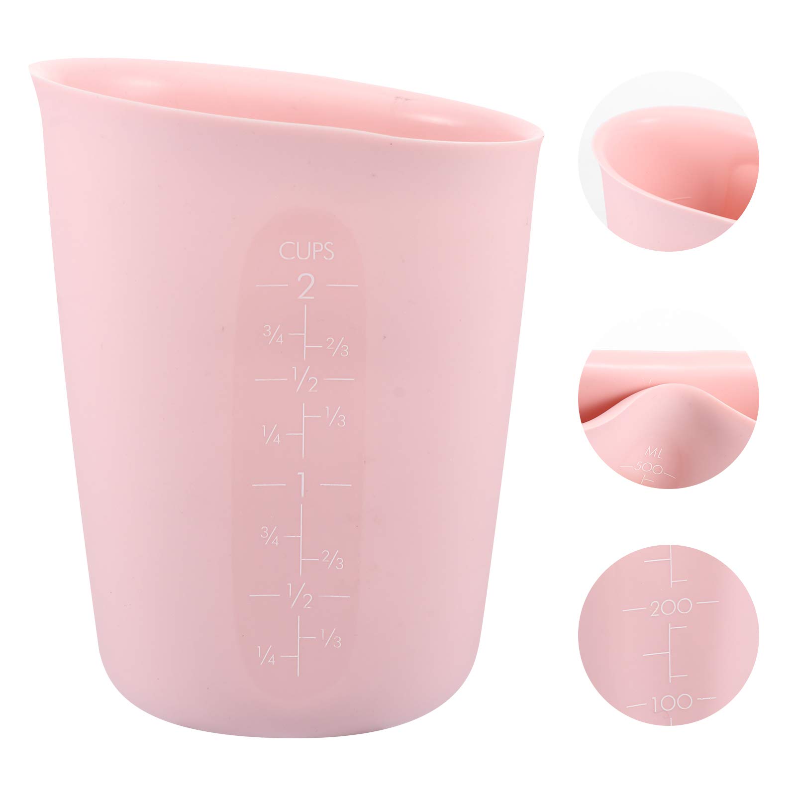 1pc Silicone Graduated Measuring Cups Set for Baking - Heat Resistant Kitchen Tools for Liquid & Dry Ingredients - Perfect for Cooking, Baking & Meal Prep