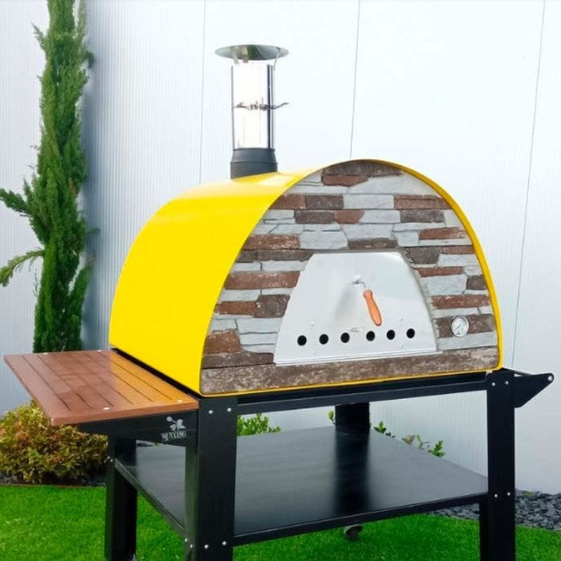 Maximus Arena Black Outdoor Wood Fired Pizza Oven - Portable Backyard Cooking for Pizza, Bread & Grilling - Perfect for Patio, Garden & Camping