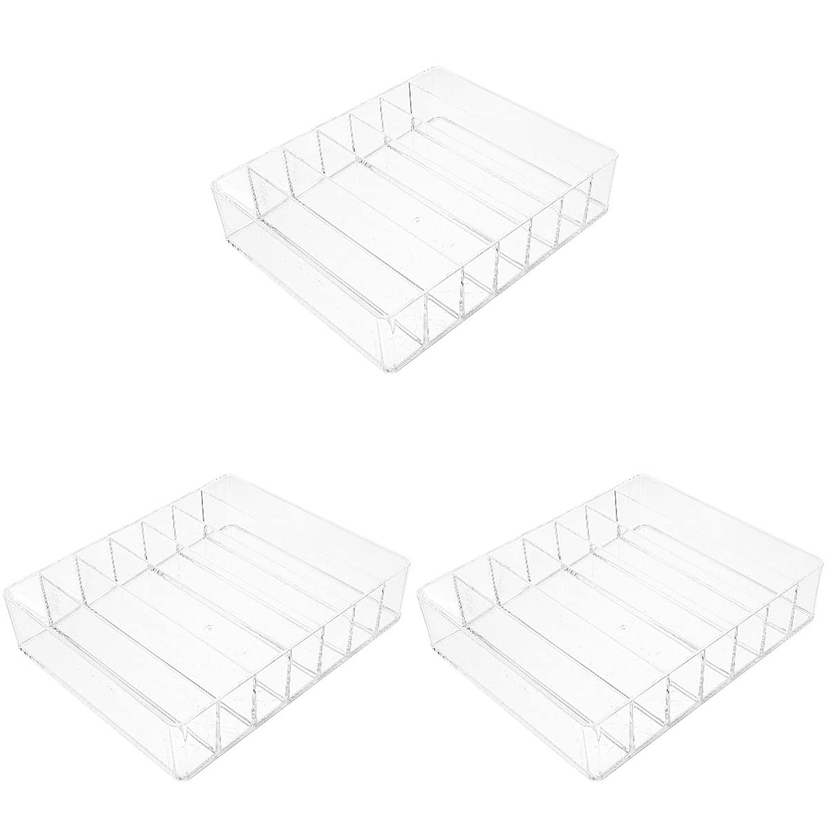 FRCOLOR 12-Drawer Makeup Organizer with Empty Lipstick & Eyeshadow Trays - Perfect for Makeup Brushes, Eyeshadow Palettes & Cosmetics Storage - Ideal for Vanity, Bathroom & Travel Organization