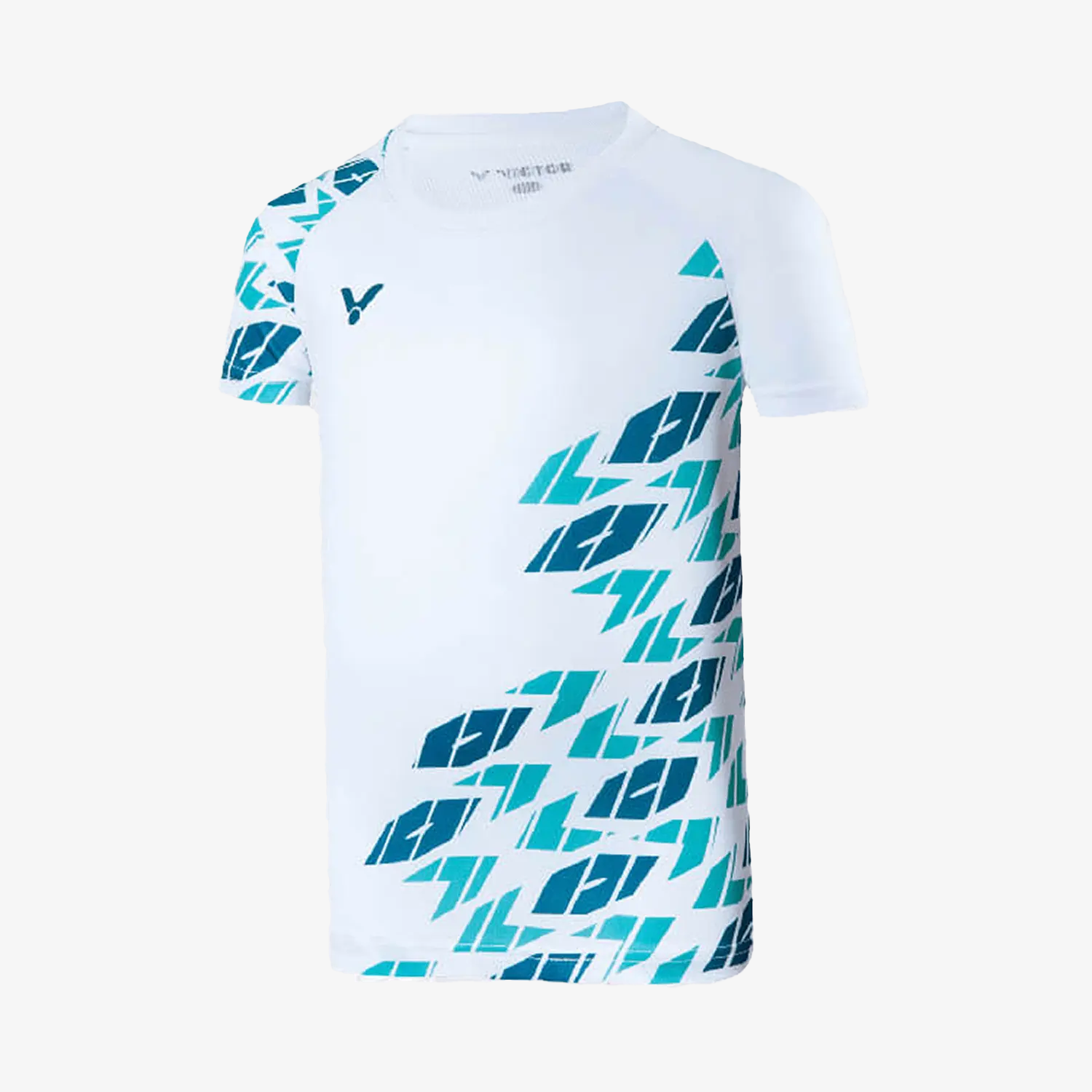 Victor T32020 Junior T-Shirt - Soft Cotton Crew Neck Tee for Boys & Girls - Perfect for School, Sports & Casual Wear (White)