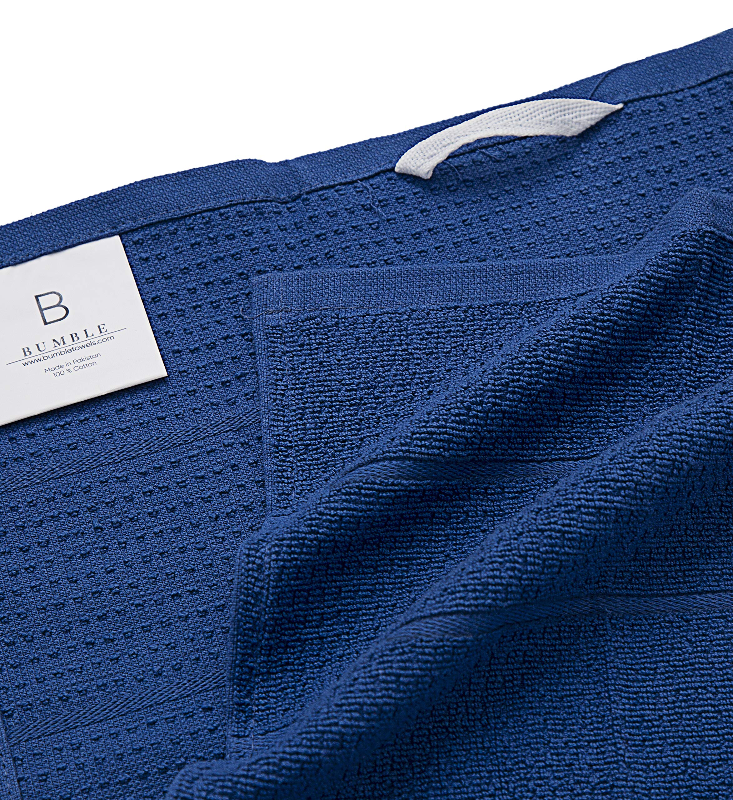 8-Pack Premium Striped Waffle Weave Kitchen Towels - 420 GSM Ultra Absorbent Cotton Dish Towels for Drying Dishes & Tea Towels (Blue) - Perfect for Kitchen, Restaurant & Home Use