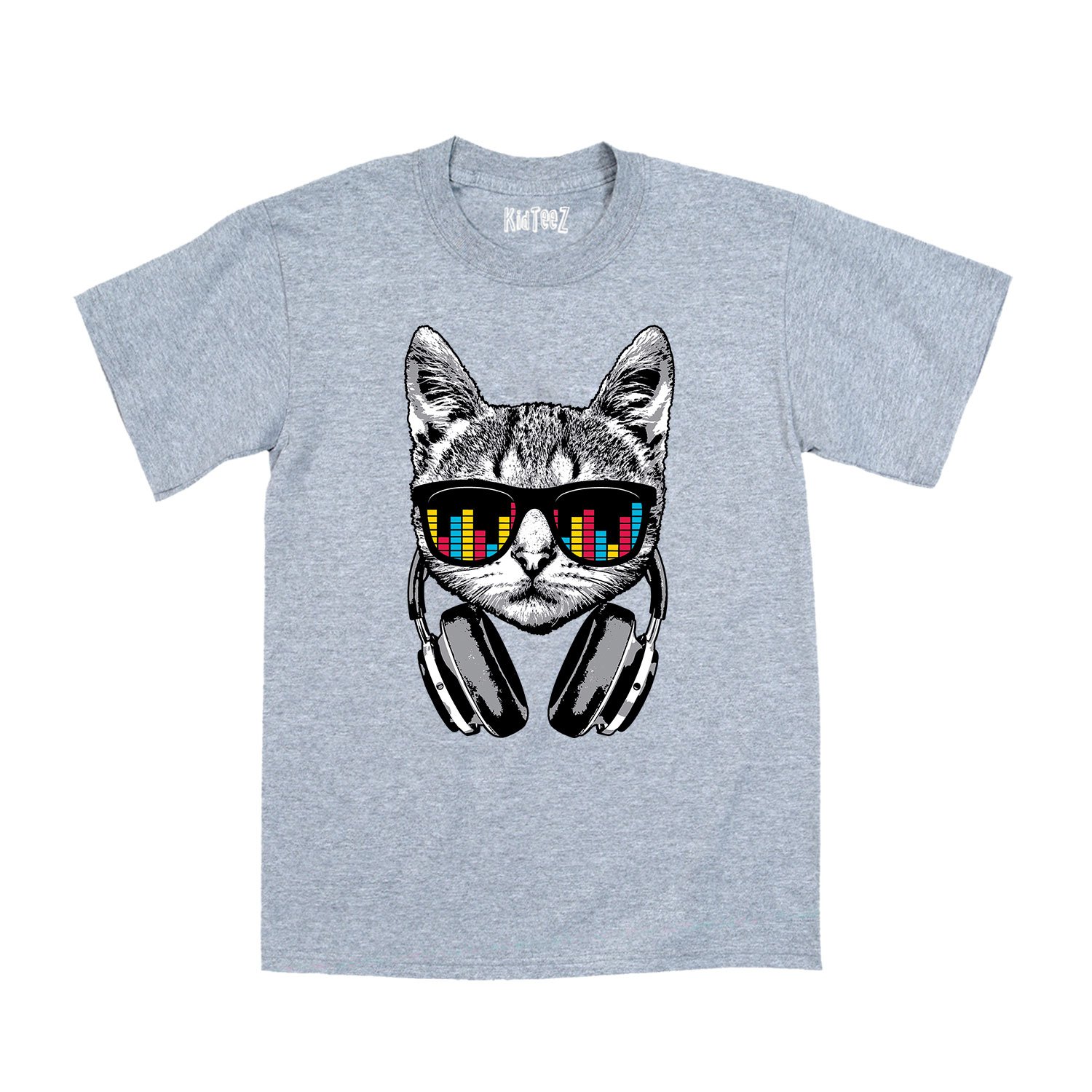 Cat Headphones Toddler T-Shirt - Cute Short Sleeve Cotton Tee for Kids - Perfect for Playtime & Casual Wear