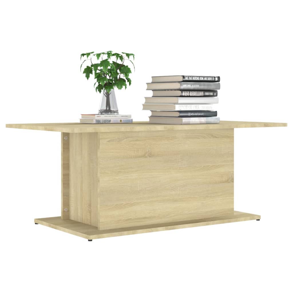 Modern Square Coffee Table for Living Room & Bedroom - Sonoma Oak 40.2