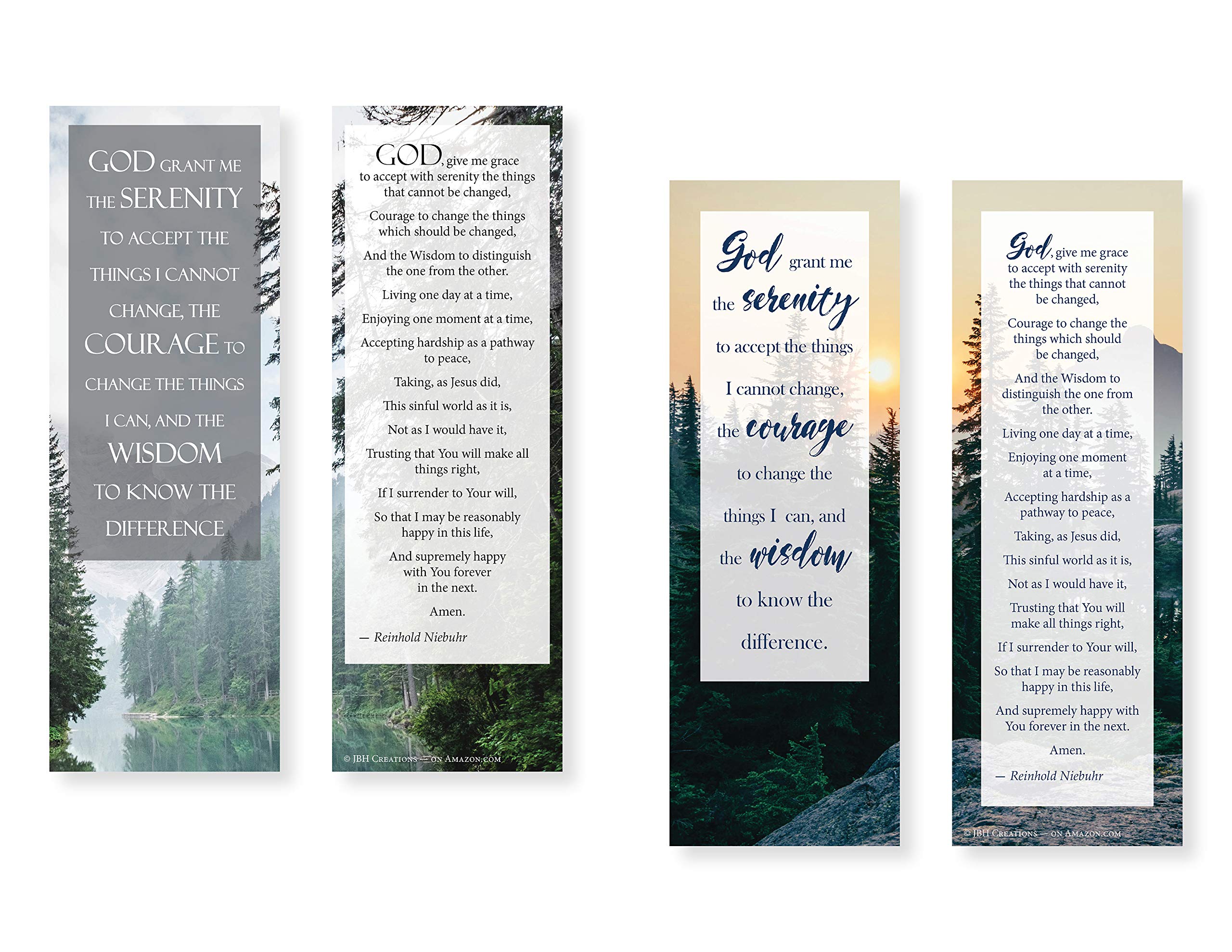 Serenity Prayer Bookmarks - Pack of 48 Inspirational Gift for Bible Study, Recovery Groups & Daily Reflection