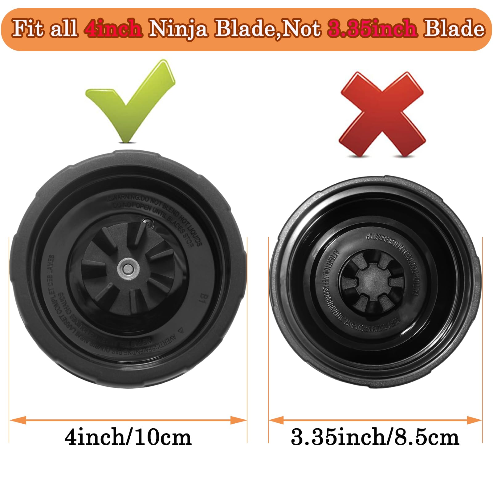 24oz Ninja Blender Replacement Cups with Lids for BN/SS/BL Series - Perfect for Smoothies & Protein Shakes