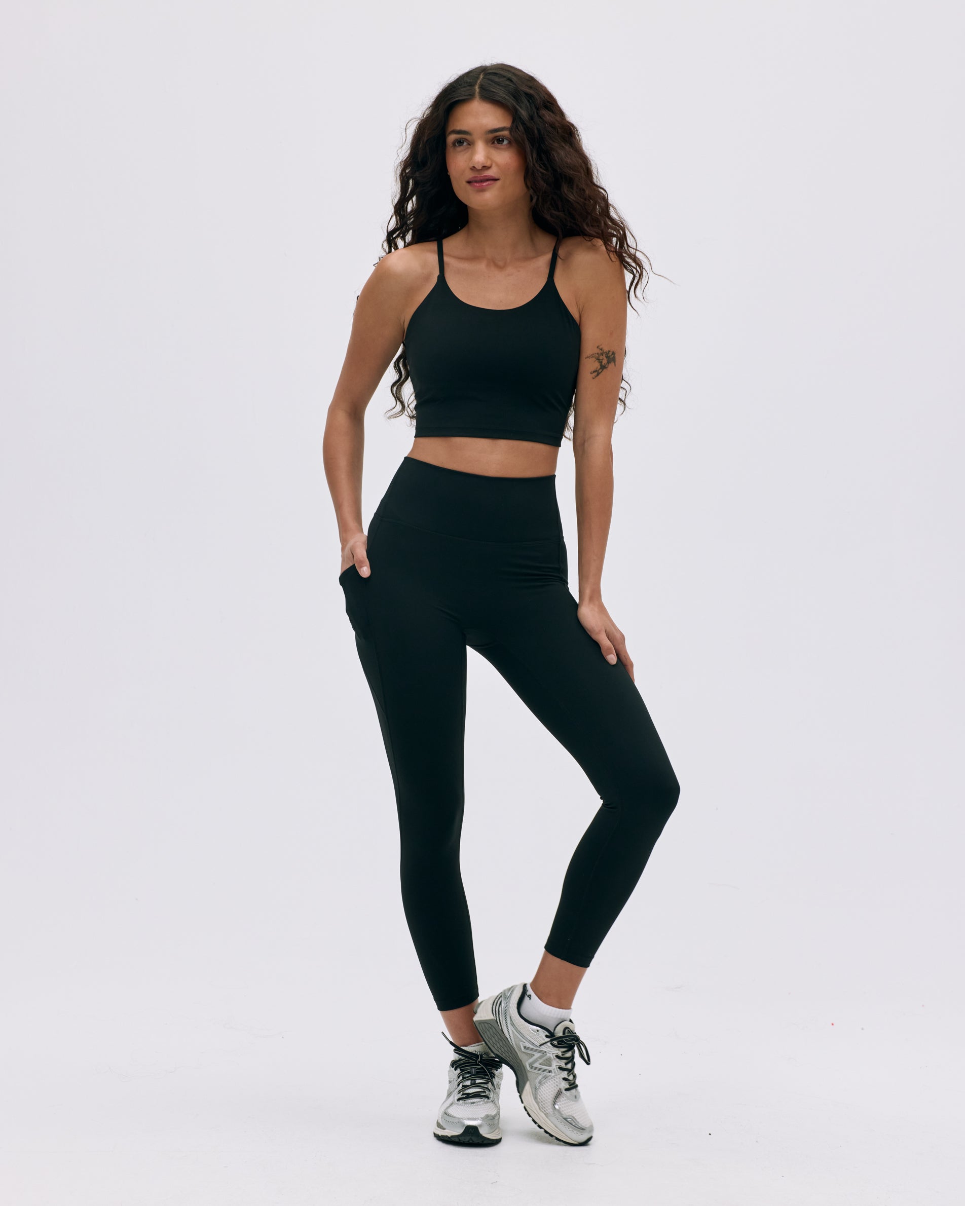 Ultimate Pocket Leggings for Women - High Waist Yoga Pants with Side Pockets - Soft Stretchy Workout Leggings - Black - Perfect for Running, Gym, Travel & Lounge