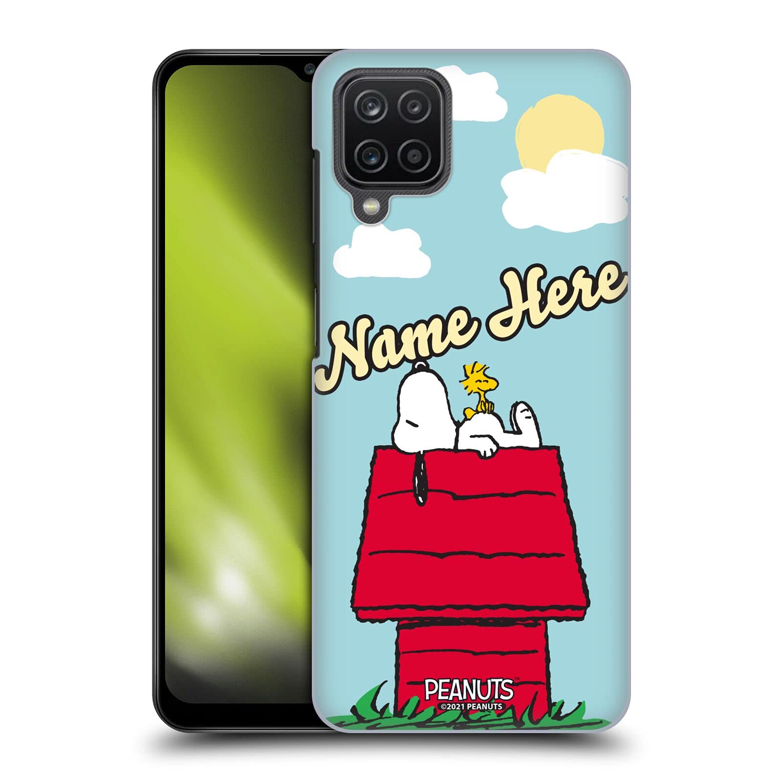 Head Case Designs Officially Licensed Peanuts Snoopy & Woodstock Art Hard Back Case for Samsung Galaxy A12 (2020) - Custom Personalized Phone Cover for School, Work & Travel