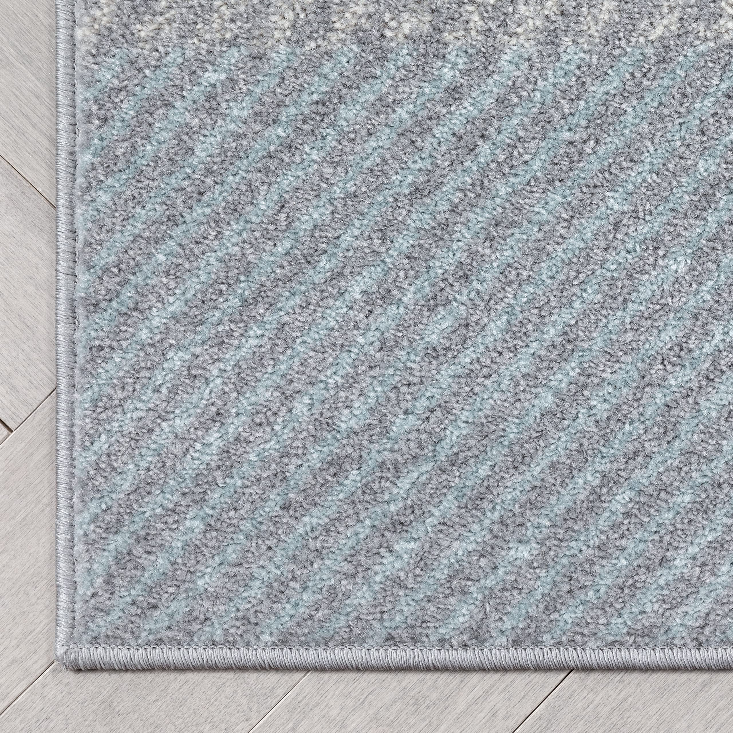Well Woven Welma Yellow Grey Modern Geometric Boxes & Stripes Pattern 8x10 Area Rug (7'10