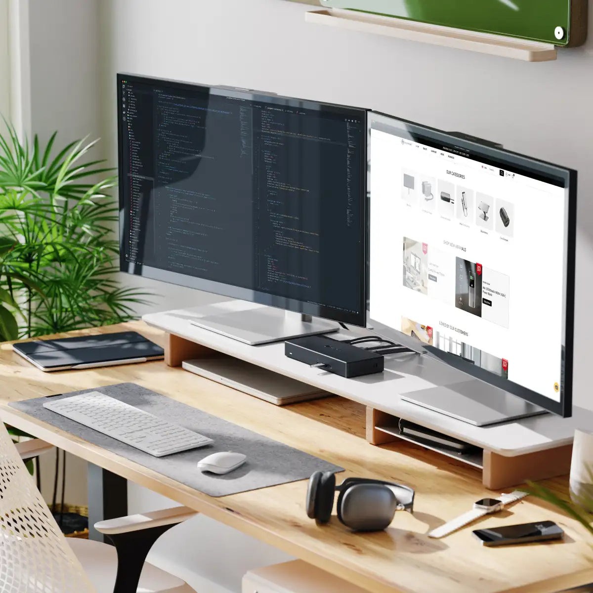 DA2 Dual 4K Display Universal Docking Station with 100W Power Delivery - USB C Hub for Laptop, MacBook & PC - Perfect for Home Office & Remote Work Setup