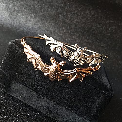 Stylish Bat Bangle Bracelet - Gothic Halloween Jewelry for Women, Unique Animal-Themed Fashion Accessory | Perfect for Halloween Parties, Cosplay & Gothic Outfits