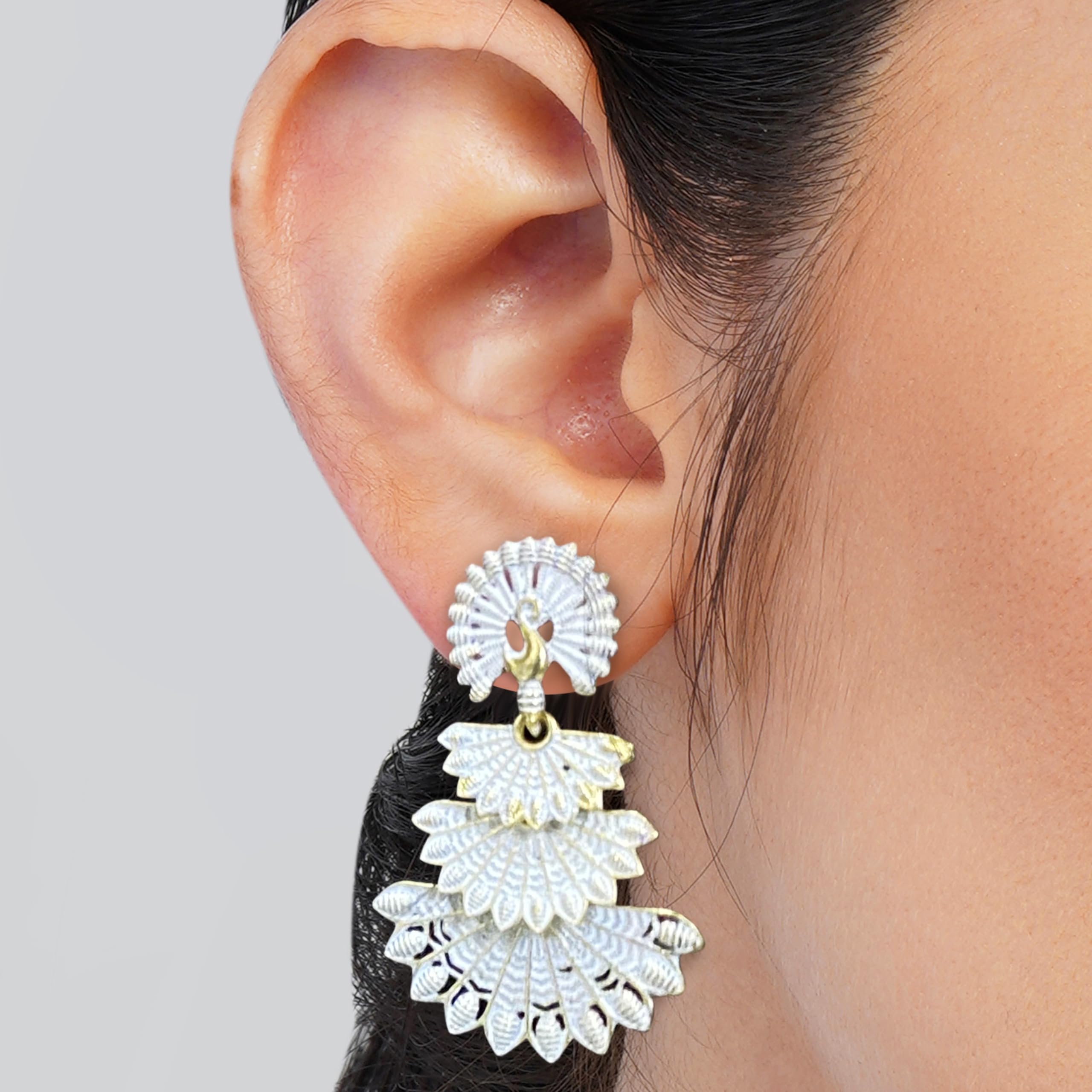 Floral Drop Earrings for Women - 12 Pairs Fashion Frill Dangle Earrings, Traditional Design Gift Set for Girls & Women | Perfect for Weddings, Parties & Everyday Wear