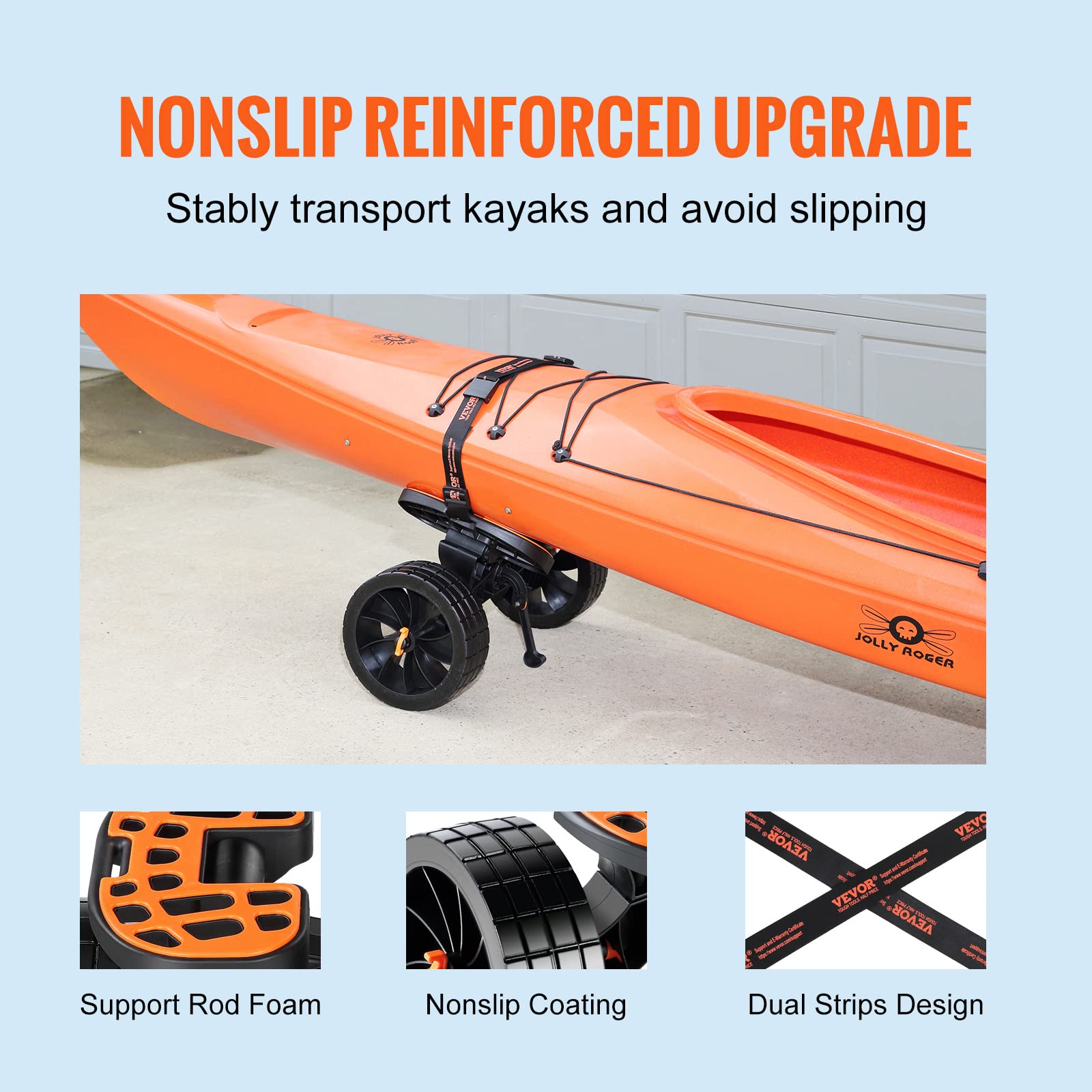 VEVOR Foldable Kayak Cart with 10