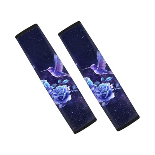 Purple Starry Sky Floral Hummingbird