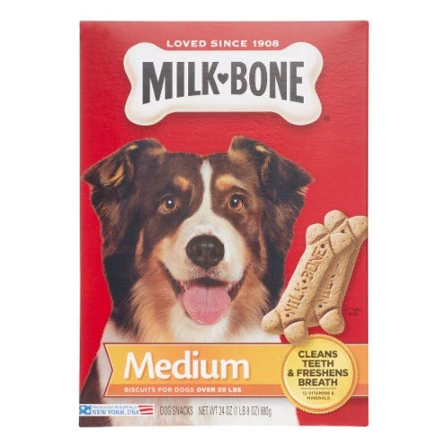 Milk-Bone Original Dog Treats for Small & Large Dogs - Pack of 10 Crunchy Biscuits - Perfect for Training, Rewards & Dental Health - Made in USA