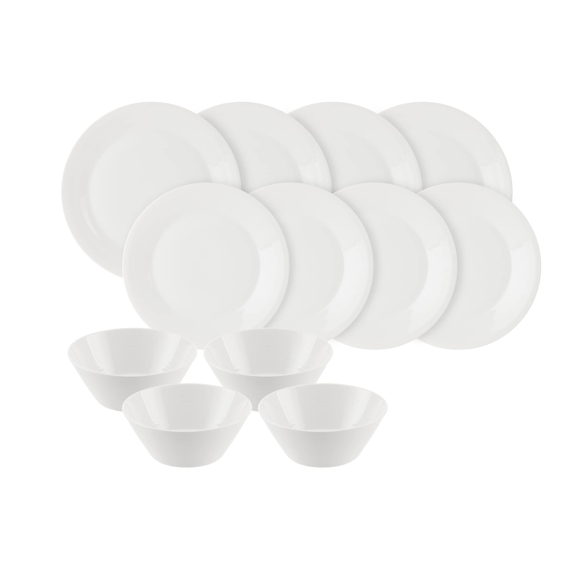 Royal Doulton 1815 Pure White 12-Piece Dinnerware Set - Elegant Porcelain Dinner Plates, Bowls & Cups - Perfect for Formal Dining, Dinner Parties & Holiday Entertaining