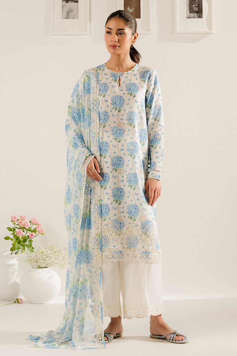 AQUATIC MAZE 2PC SET (TOP & SCARF) - Elegant Indian Ethnic Wear for Festivals, Weddings & Special Occasions