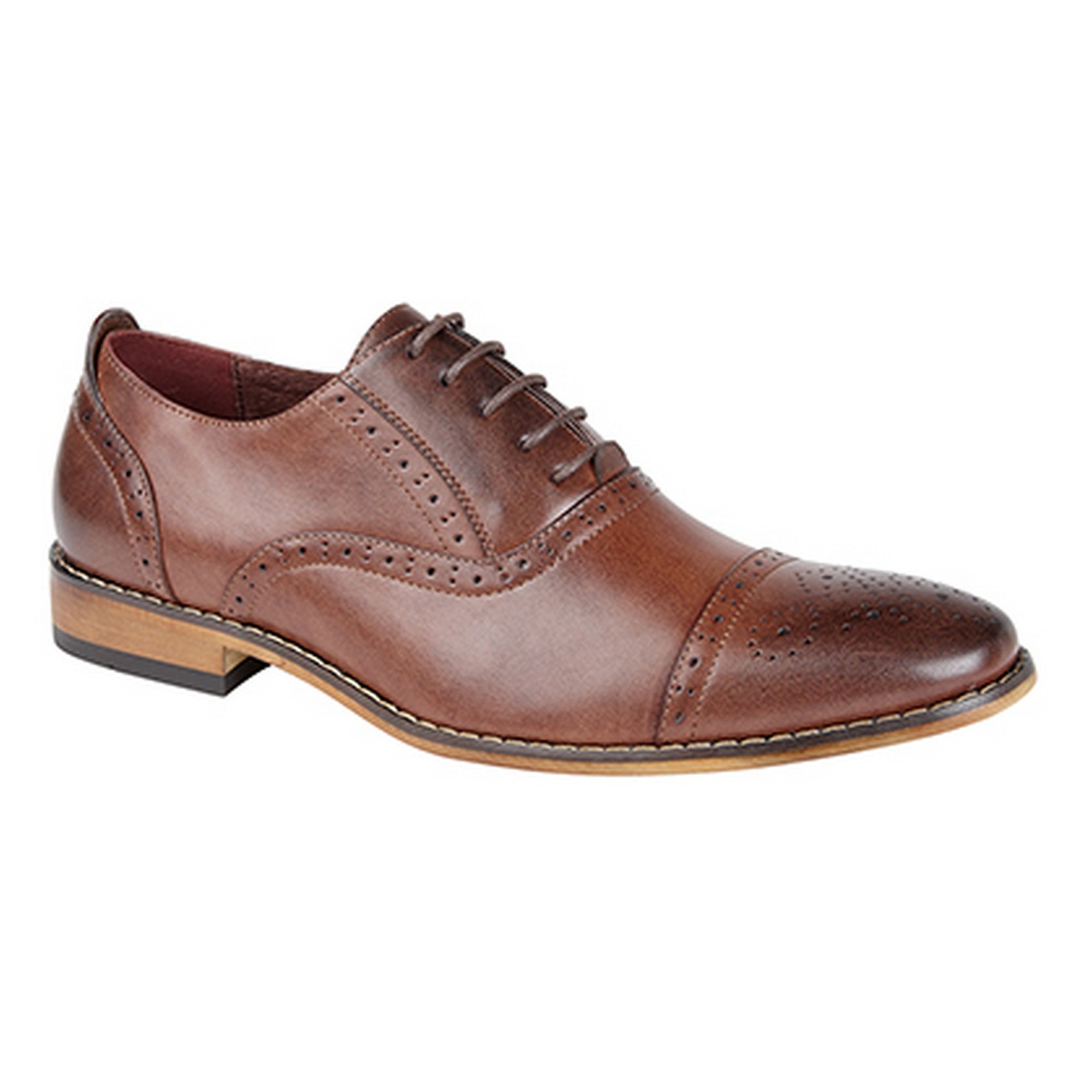 **Goor Men's Capped Lace Oxford Brogue Shoes – Classic Formal & Casual Dress Shoes for Business, Weddings & Office Wear**