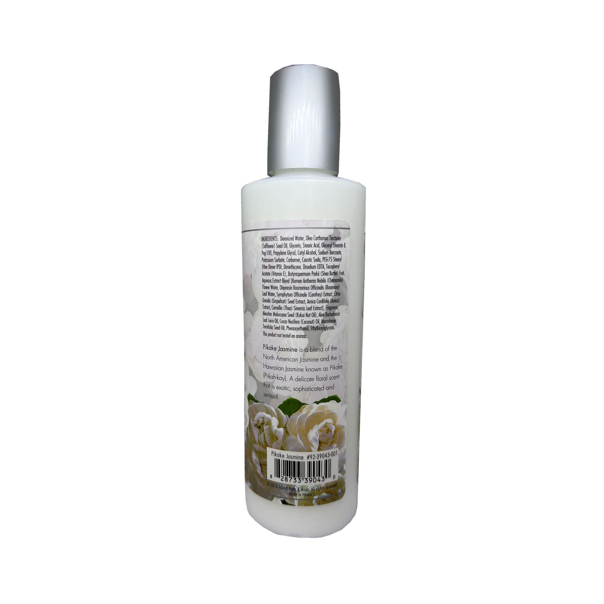Hawaii-Made Island Bath and Body Pikake Jasmine Body Lotion 8oz - Moisturizing Floral Scent for Dry Skin & Relaxation - Perfect for Spa Days & Tropical Getaways