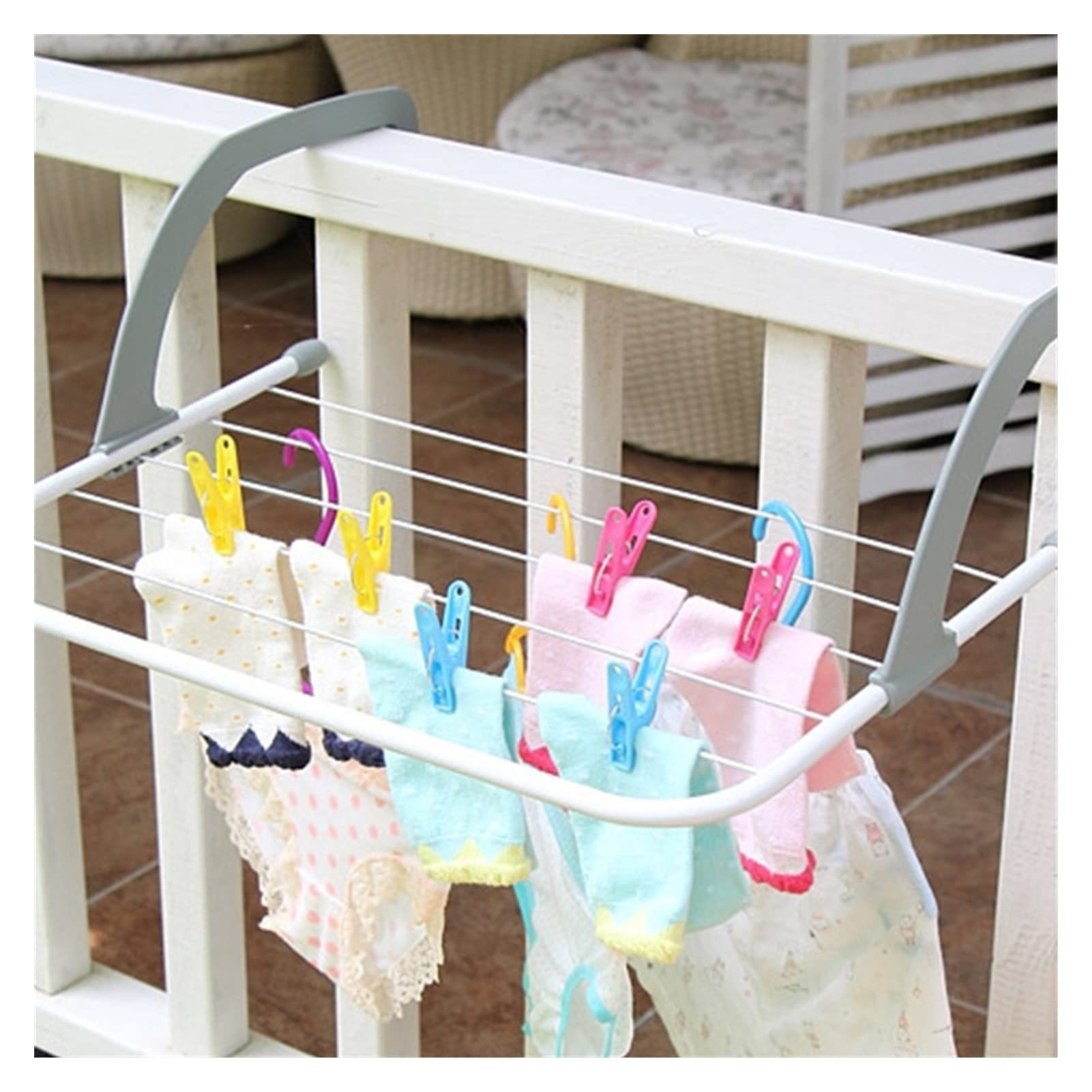 XUE JUAN 1983 Foldable Laundry Drying Rack - Collapsible Clothes Hanger for Underwear, Socks, Towels & Pants - Space Saving Storage Solution for Small Apartments, Dorms & Travel Use