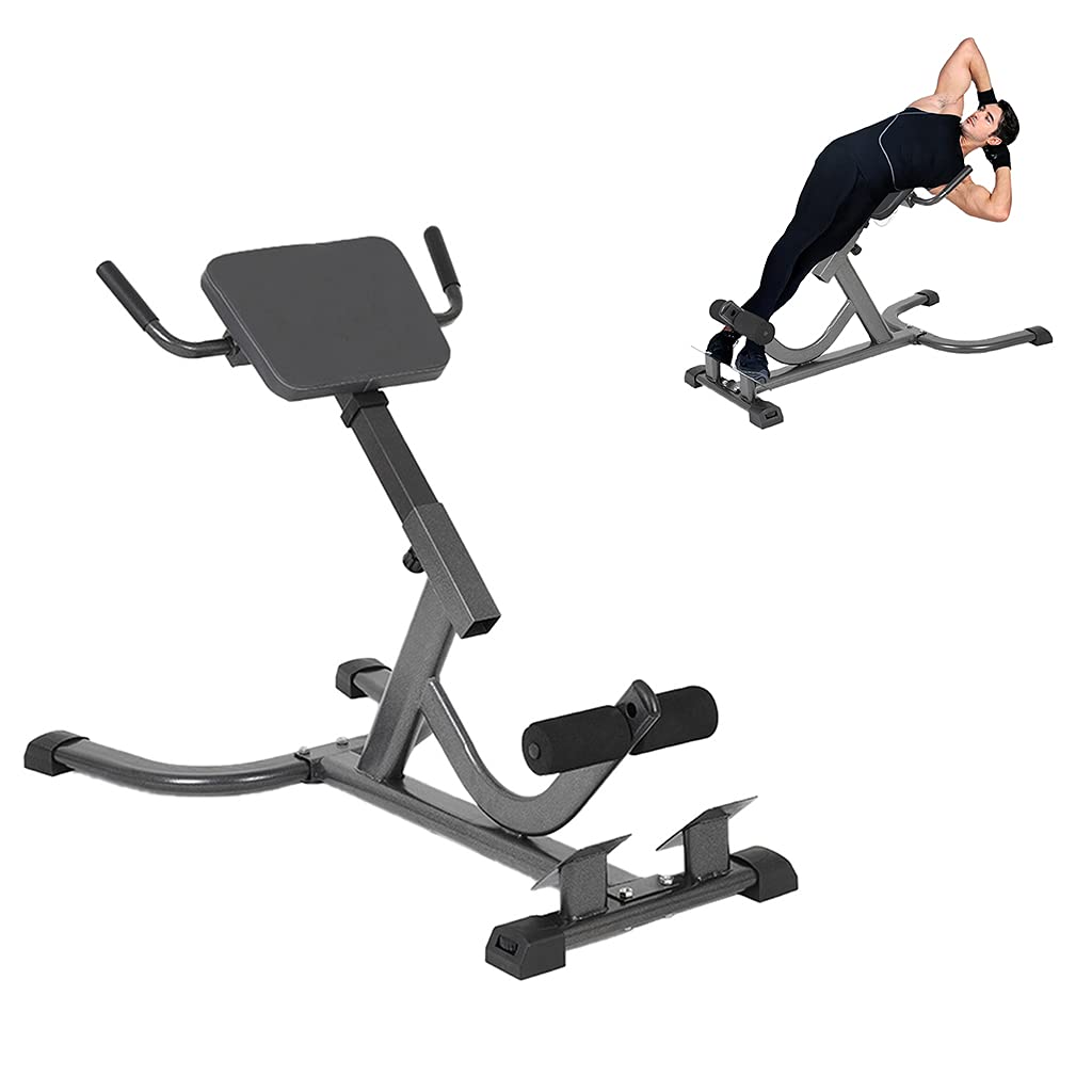 Adjustable Roman Chair Hyperextension Bench for Abs & Back Strength Training - 660Lbs Weight Capacity with Handle, Multifunctional Waist Twisting Ab Machine for Home Gym & Cardio Workout - Perfect for Core Exercises, Lower Back Pain Relief & Fitness Training (US)