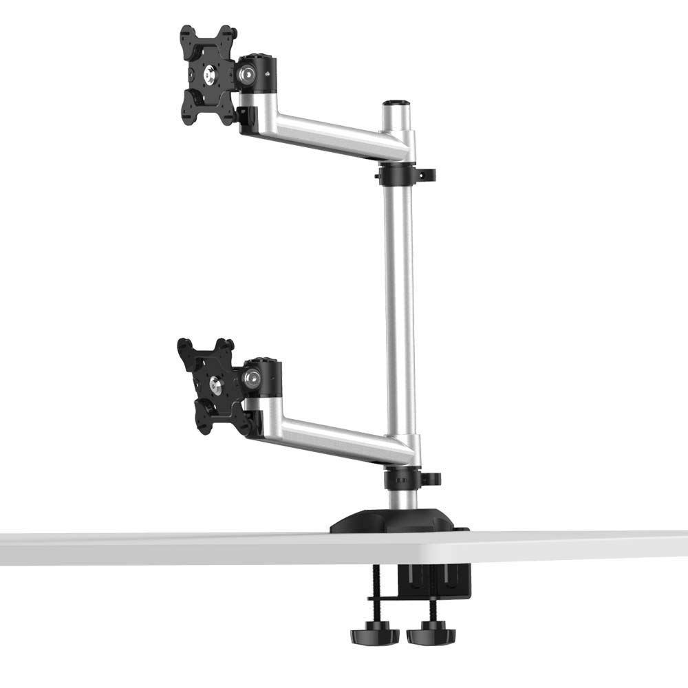 Cotytech BL-DM131 Dual Monitor Stand - Adjustable Height & Quick Release Single Arm Mount for Home & Office Workstations - Perfect for Ergonomic Computer Setup, Gaming, and Productivity Spaces