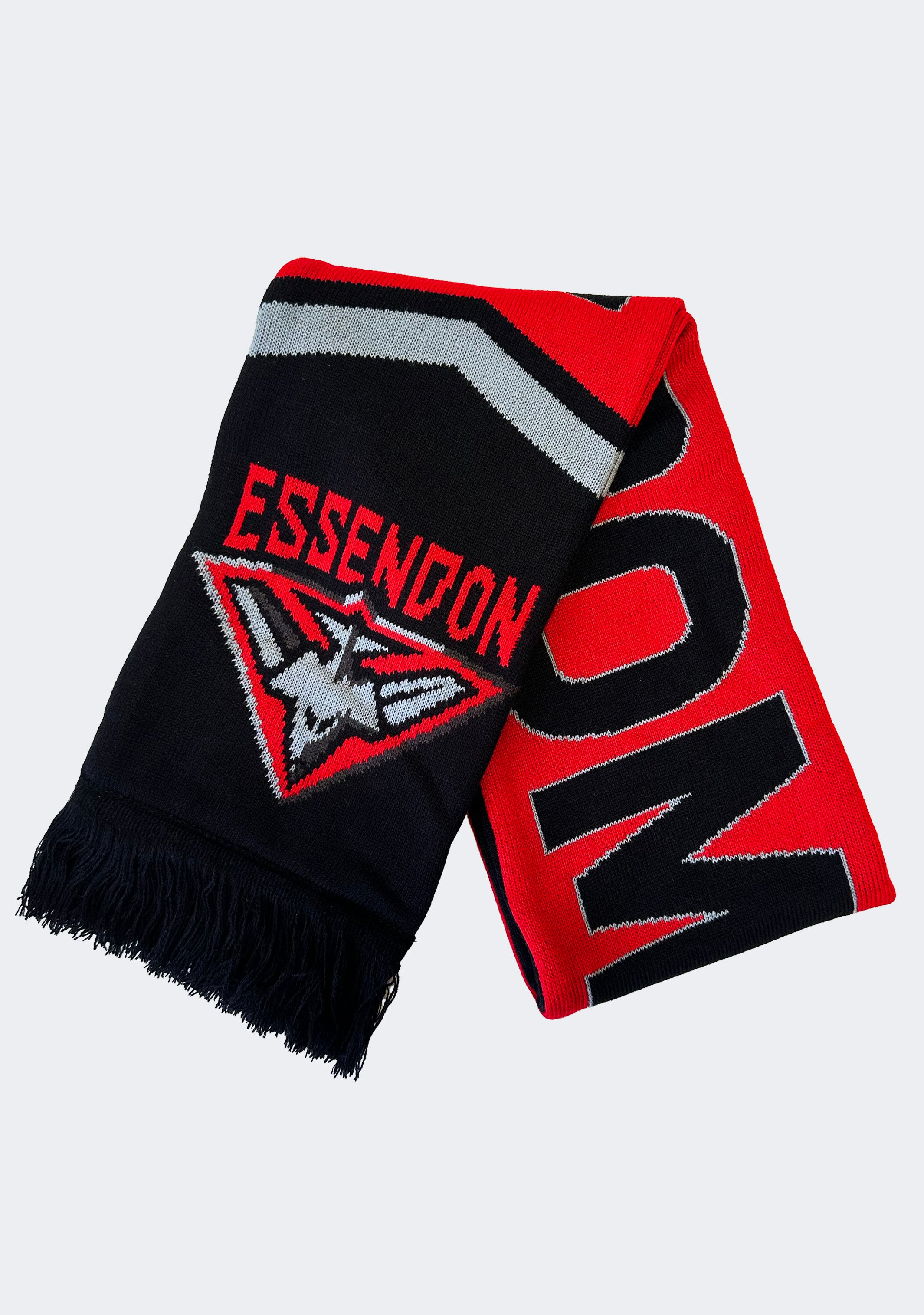 Burley Sekem Essendon Bombers Defender Scarf - Premium AFL Football Fan Accessory for Games & Outdoor Events
