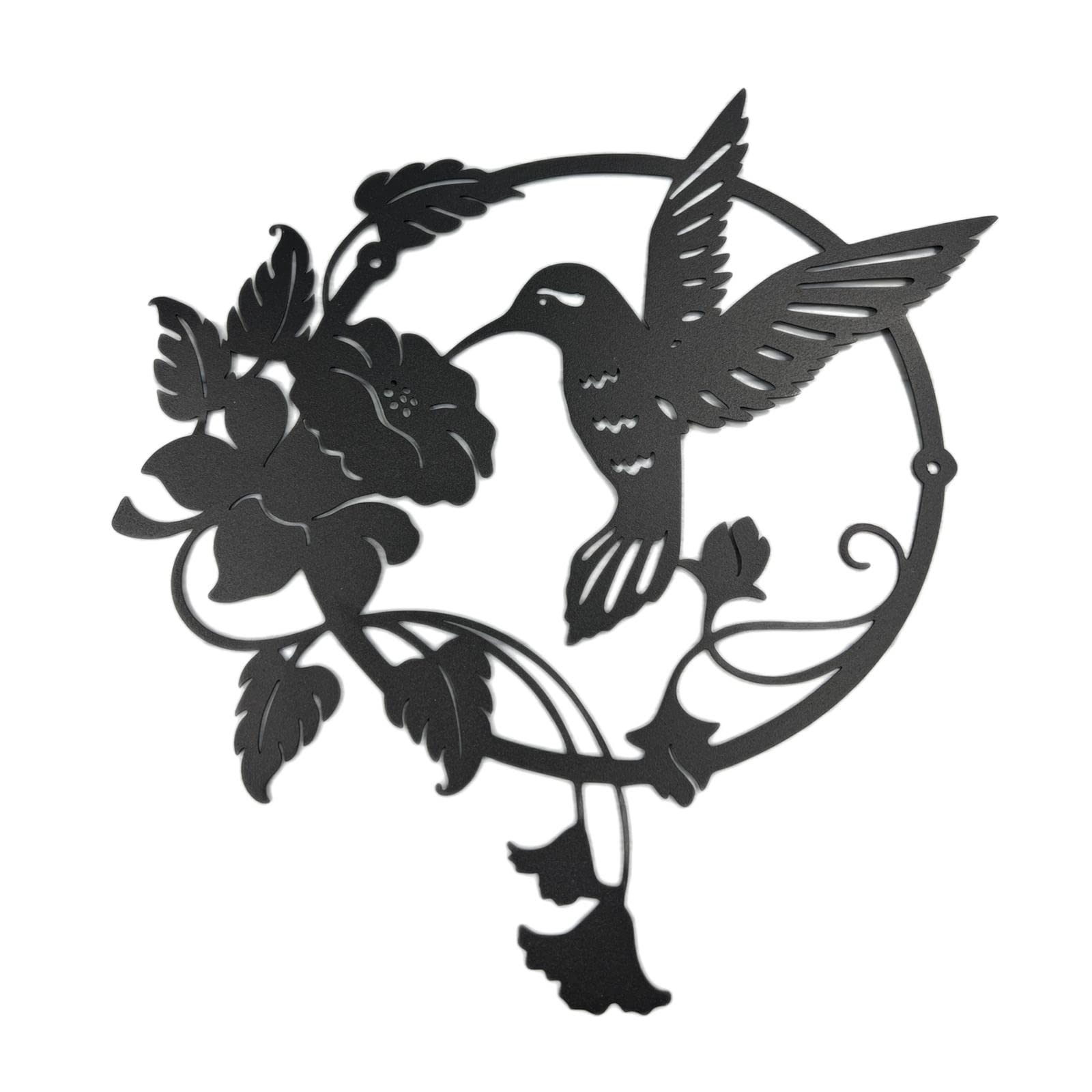 Black Metal Bird Wall Art Decor - Silhouette Wall Sculptures & Garden Statues for Farmhouse, Patio, Yard - Indoor/Outdoor Hanging Decor for Home, Park & Garden Accents | Perfect for Rustic Home Decor, Backyard Landscaping & Outdoor Living Spaces