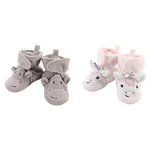 Hudson Baby Fleece Booties 2-Pack, 0-6 Months - Cozy for Winter