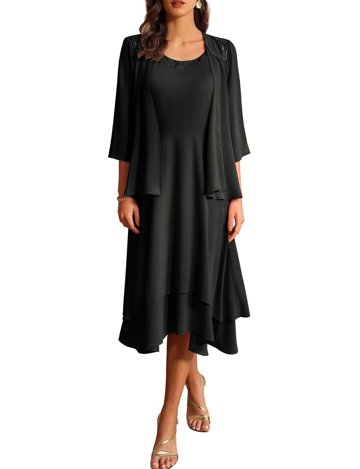 GRACE KARIN Women's Formal Party Dresses 2025 | Mother of The Bride Dress & Wedding Guest Dress with Jacket | Elegant Evening Gowns for Weddings, Galas & Special Occasions