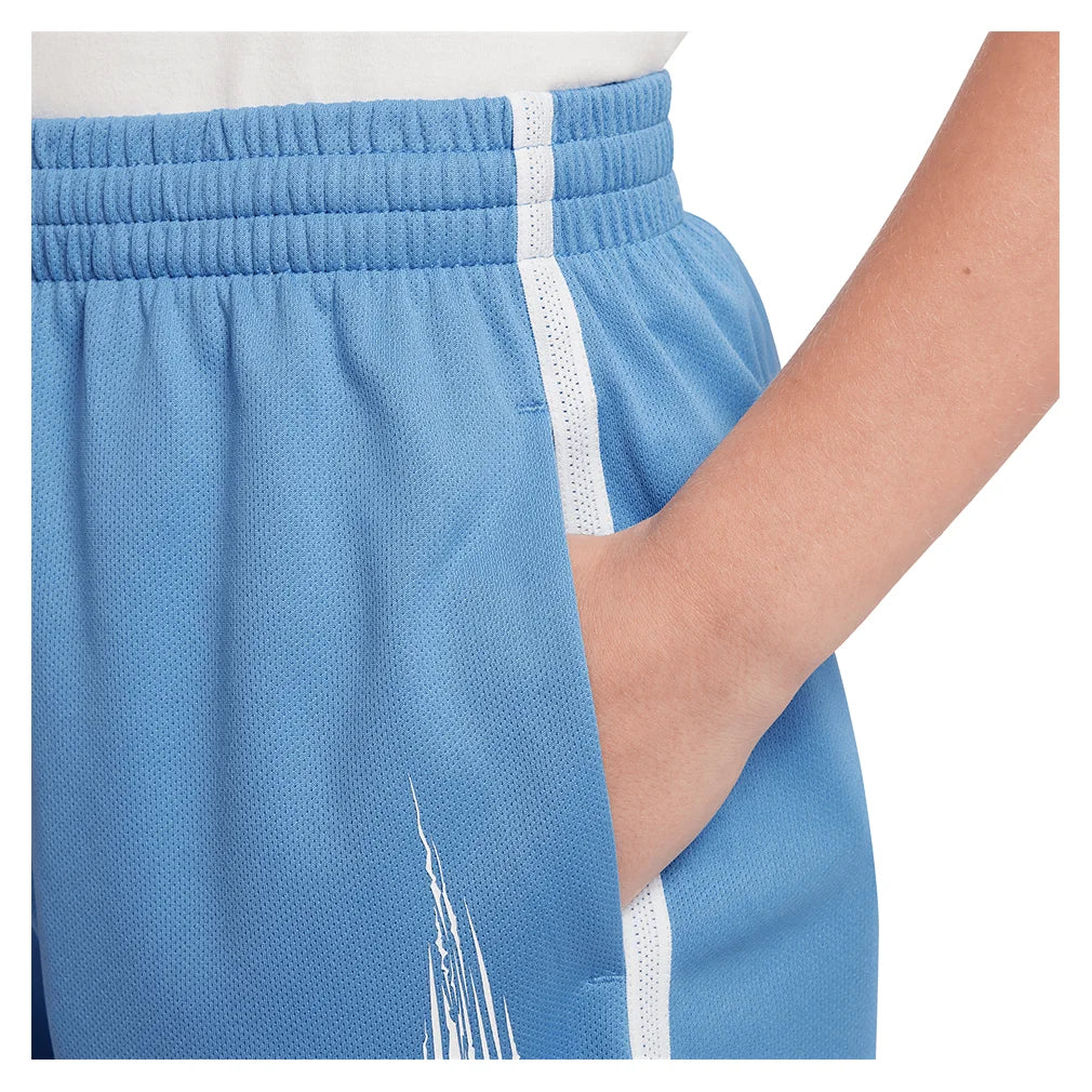 Boys' Dri-FIT Multi-Woven Training Shorts - Blue & White | Moisture-Wicking Athletic Shorts for Running, Basketball & Gym Workouts