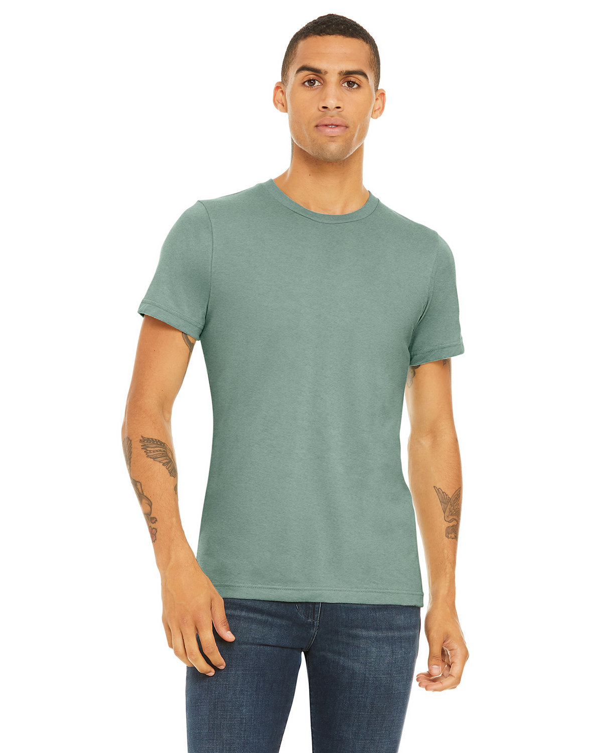 Bella + Canvas 3001CVC Unisex Heather CVC Crew Neck T-Shirt - Soft Cotton Blend Tee for Men & Women - Perfect for Casual Wear, Gym, and Everyday Outfits