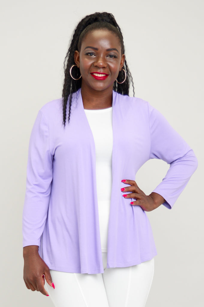 Kathy Jacket - Soft Lavender Bamboo Fabric Women's Lightweight Jacket for Spring & Fall Outdoor Activities