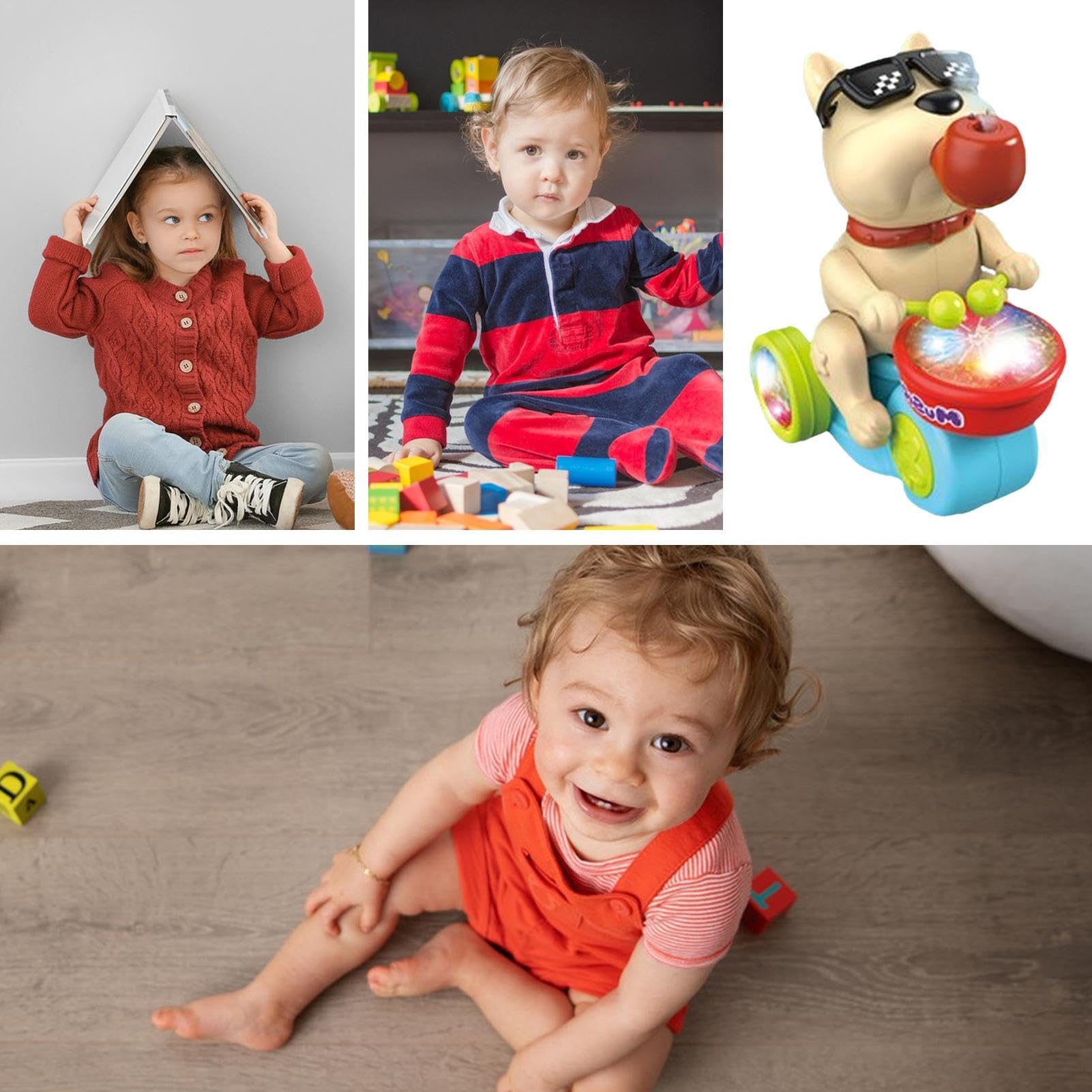 Drumming Dog Toy for Kids - Interactive Musical Light-Up Train Toy for Early Education & Fun Play | Perfect for Girls, Boys & Toddlers | Great for Birthday Gifts, Classroom Activities & Family Bonding Time