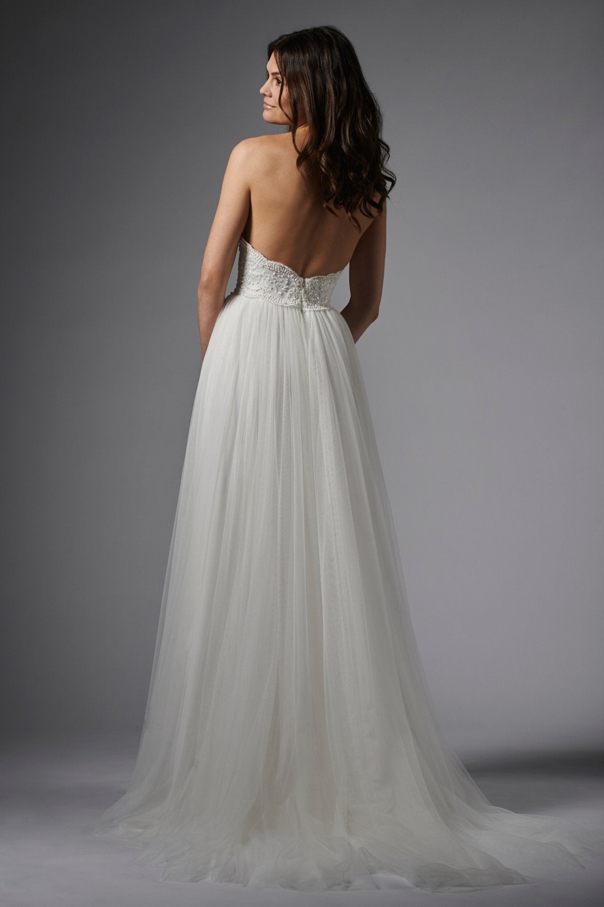 Wtoo by Watters Basha 15725 A-Line Wedding Gown with Lace Appliques - Perfect for Beach, Garden & Destination Weddings