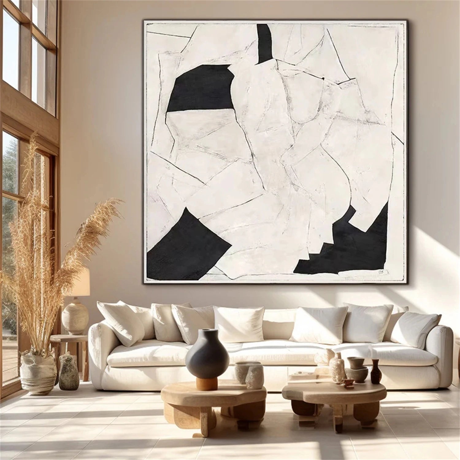 Abstract Tranquility Wall Art Canvas Print - Modern Home Decor for Living Room, Bedroom & Office #WS220 | Calming Abstract Painting for Meditation Spaces & Relaxation Areas