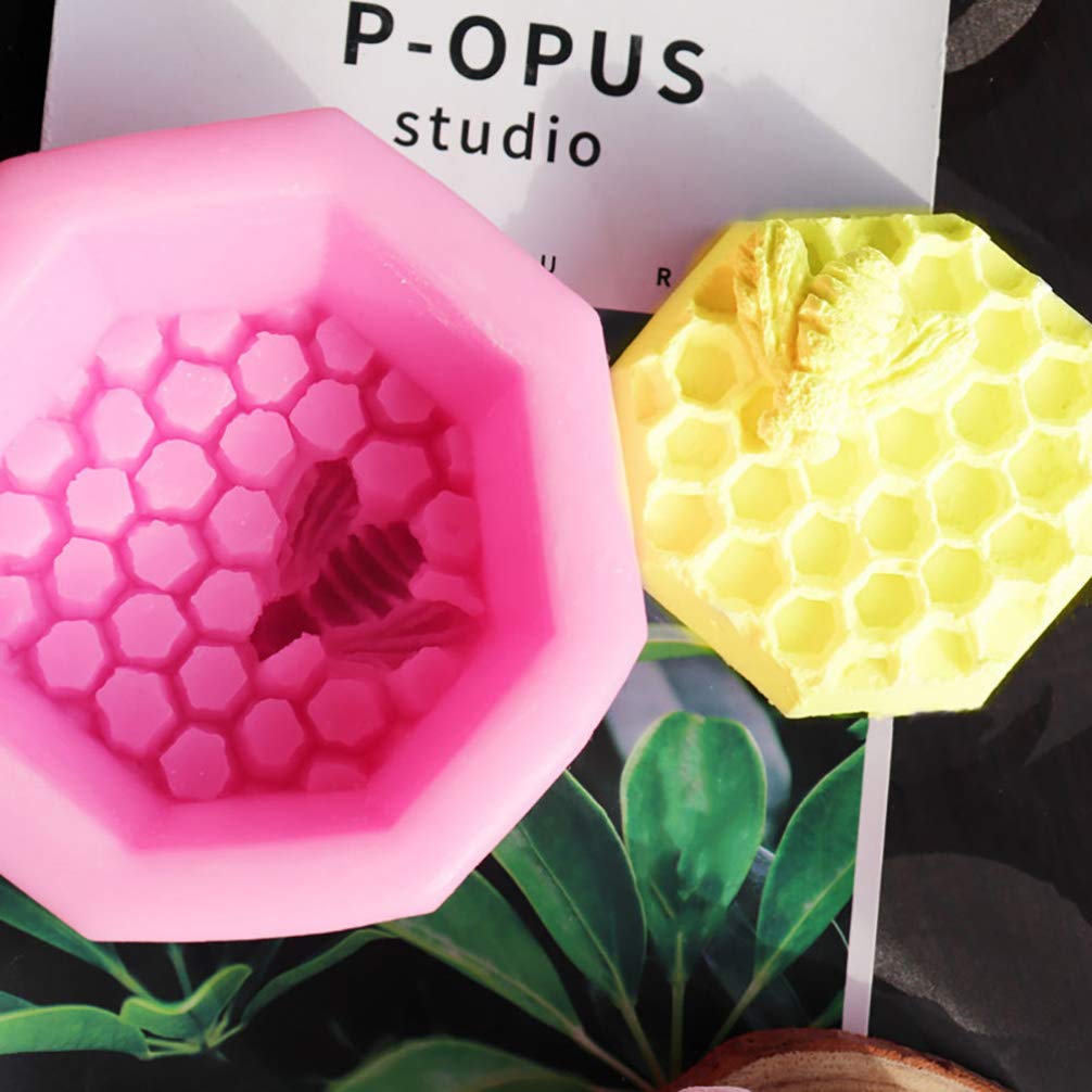 Hemoton 3-Piece Honeycomb Silicone Mold Set - Food-Grade Baking Molds for Chocolate, Fondant, Candy, Cake, Soap & Lotion Bars - Reusable Resin Craft Molds for DIY Home Decor & Gifts