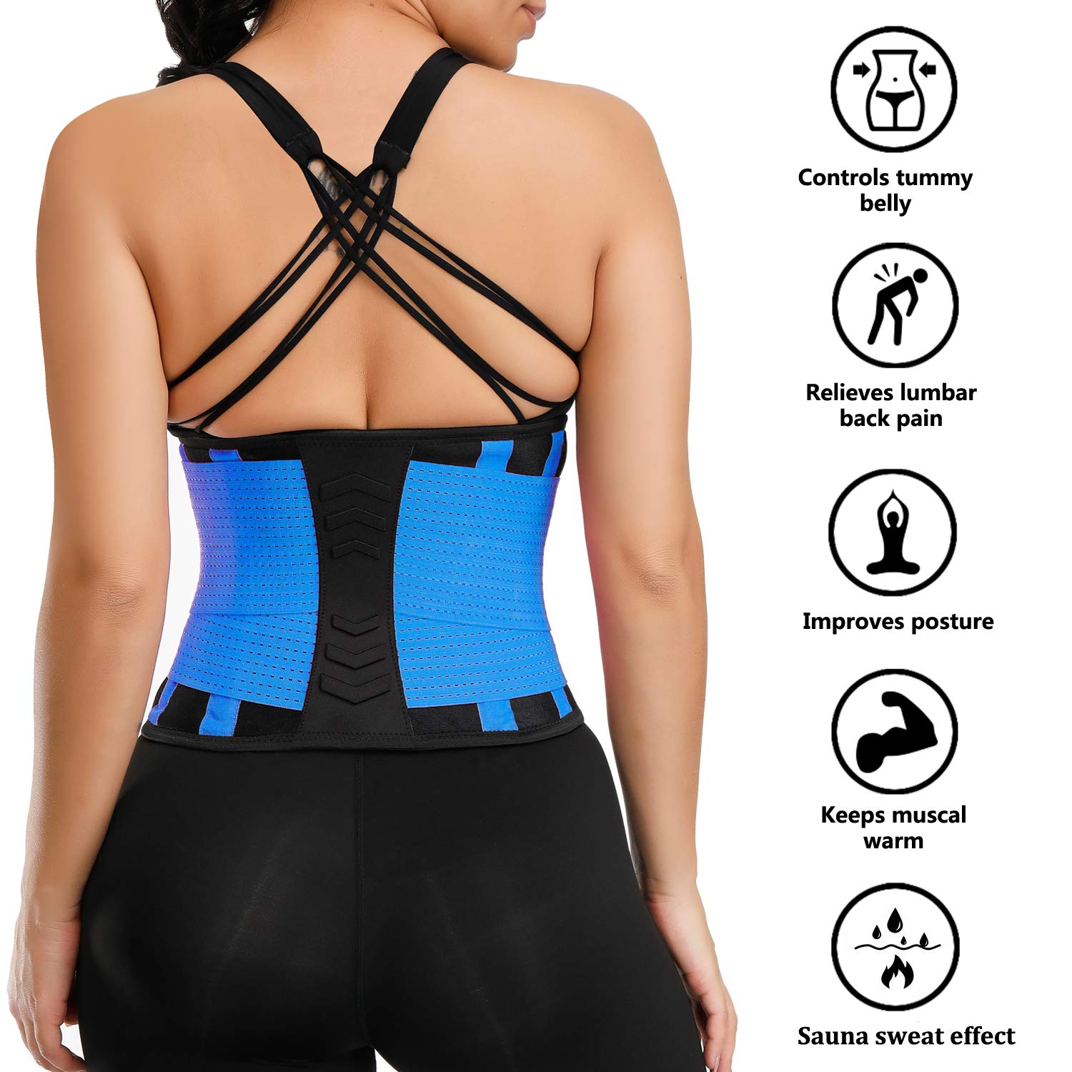 VENUZOR Waist Trainer Belt for Women - Slimming Waist Cincher & Body Shaper - Postpartum Recovery & Workout Girdle - Tummy Control Corset for Weight Loss & Gym Training