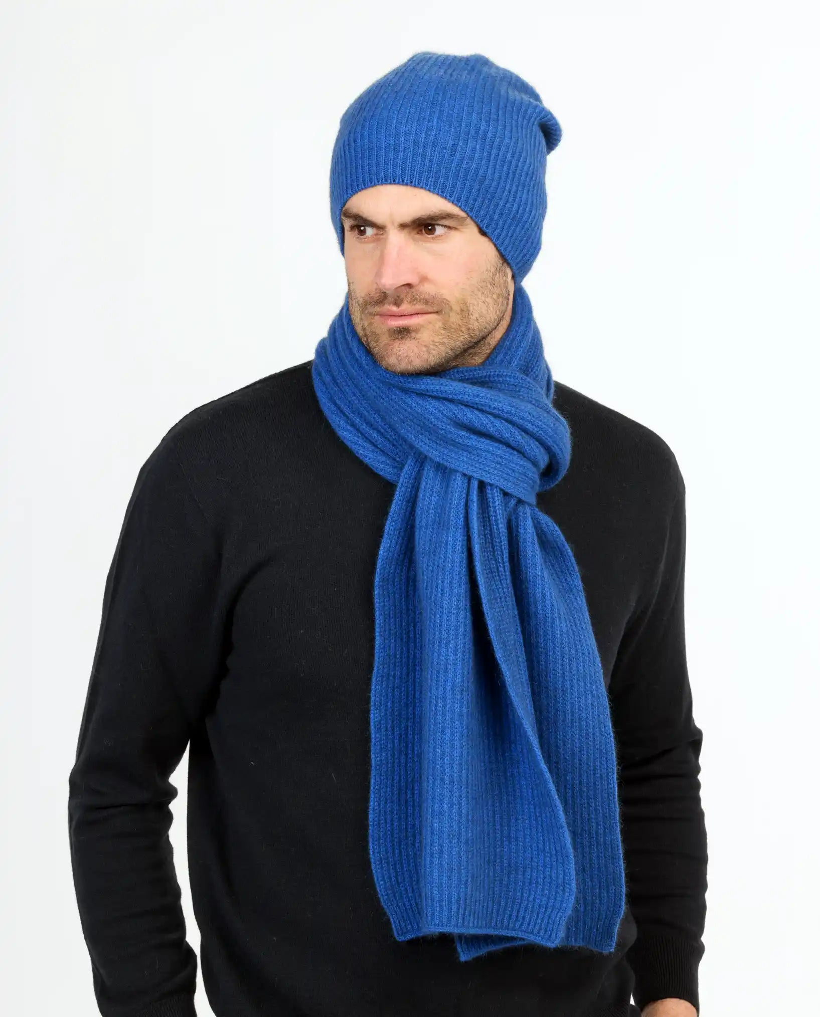 Cornflower Blue Slouch Scarf - Soft Oversized Winter Wrap for Women | Cozy Fashion Accessory for Cold Weather, Office & Travel